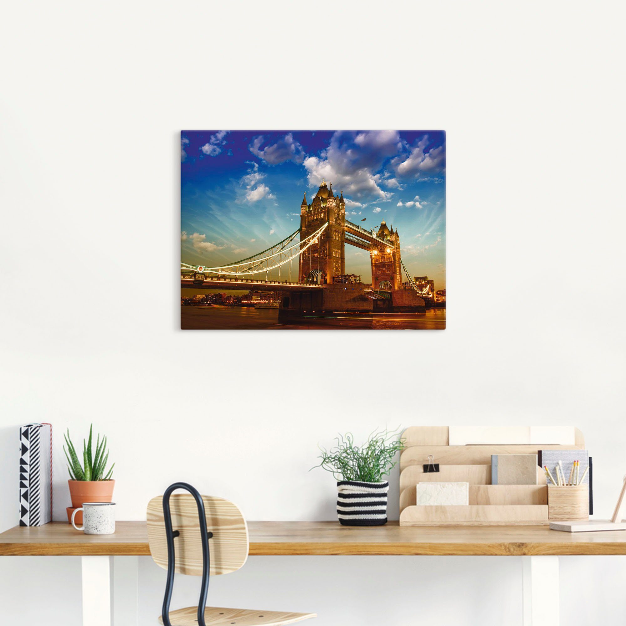 Artland Artprint Tower Bridge als artprint op linnen, muursticker in verschillende maten