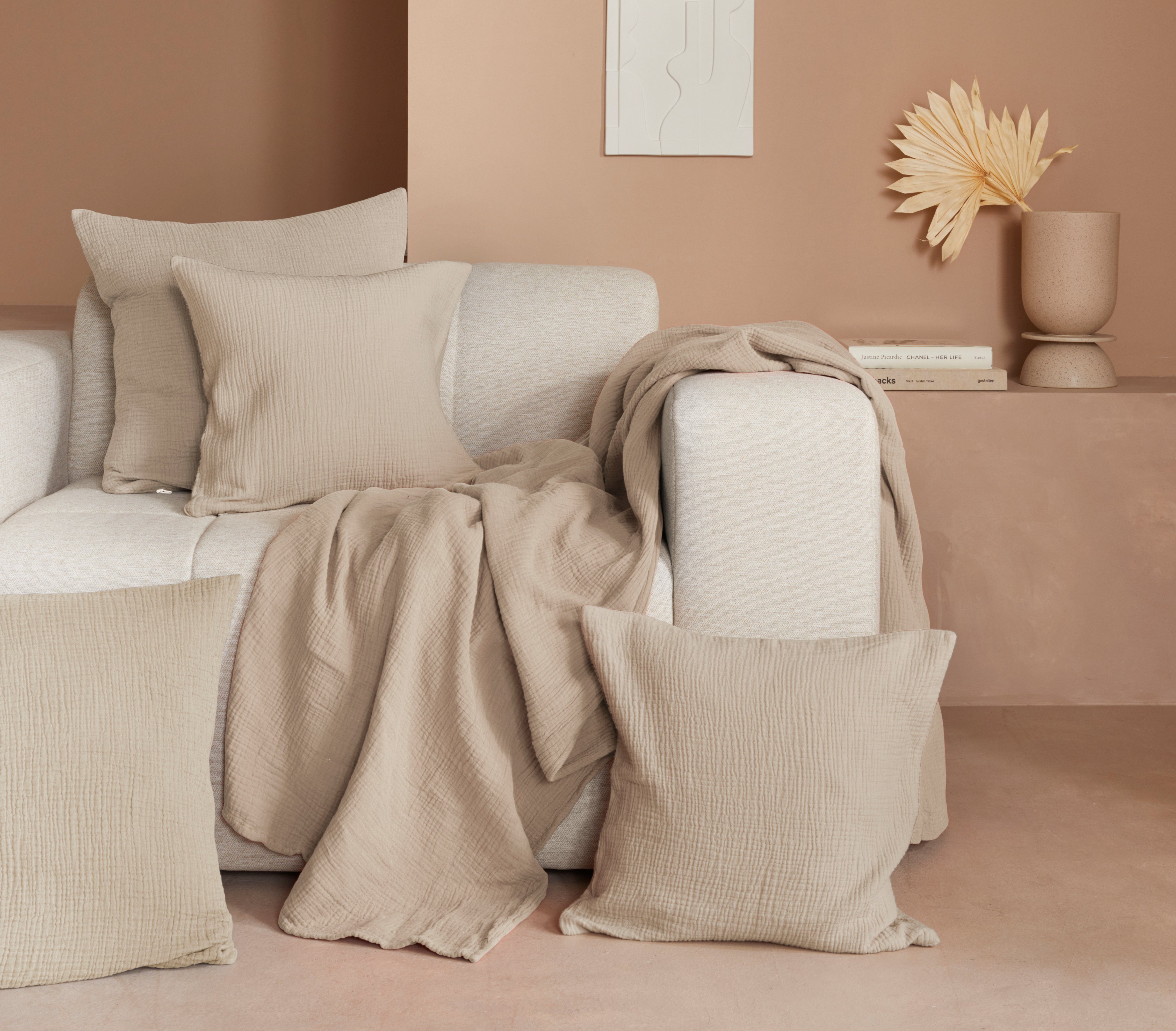 LeGer Home by Lena Gercke Deken Hevin Deken in katoen-crinkle-effect, mousseline, knuffeldeken