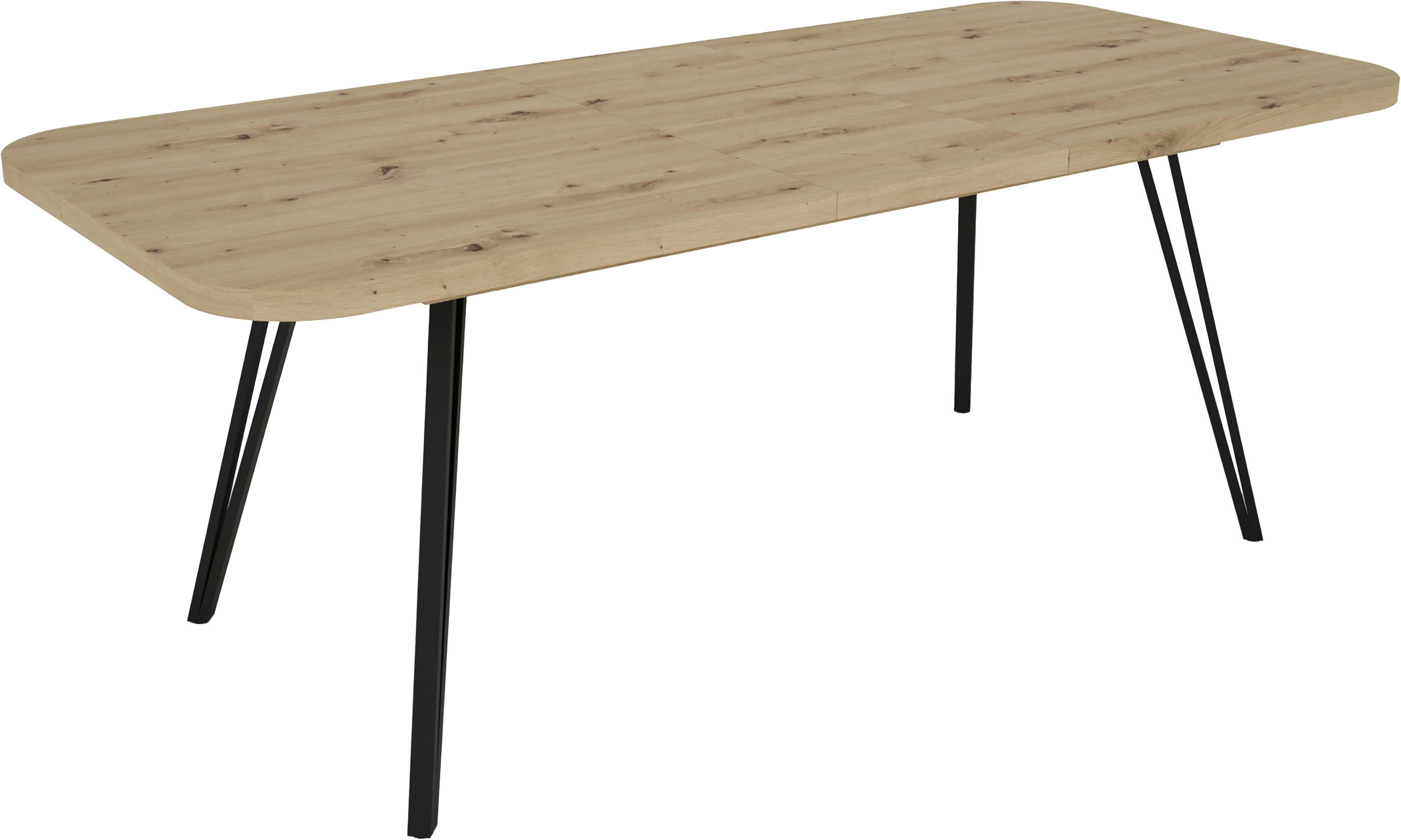byLIVING Coulissetafel LIFE met synchronisatie-uitvoering, uitschuifbaar van 160 naar 240 cm, artisan eik (1 stuk)