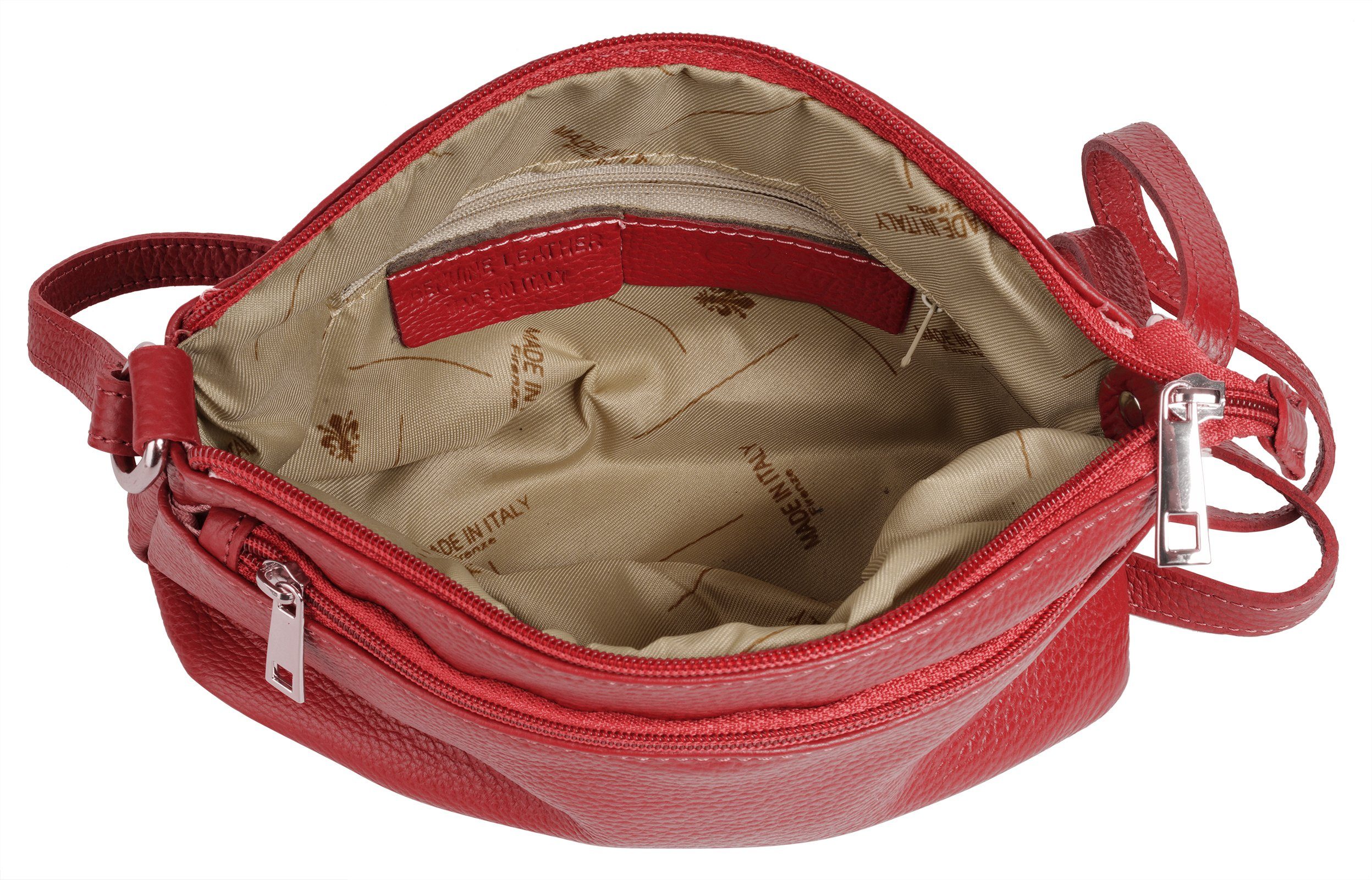 Cluty Schoudertas echt leer, made in italy