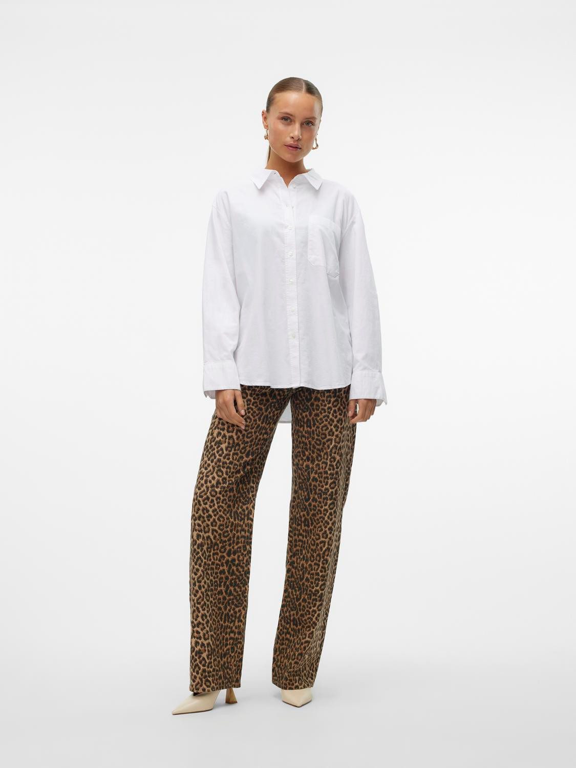 Vero Moda Blouse met lange mouwen VMIDA OXFORD SHIRT WVN GA NOOS
