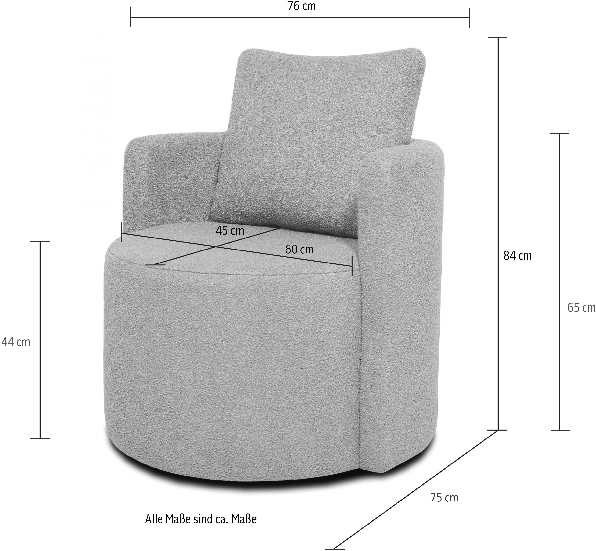 andas Fauteuil met omkeerbaar rugkussens, ook verkrijgbaar in een gerecyclede stof