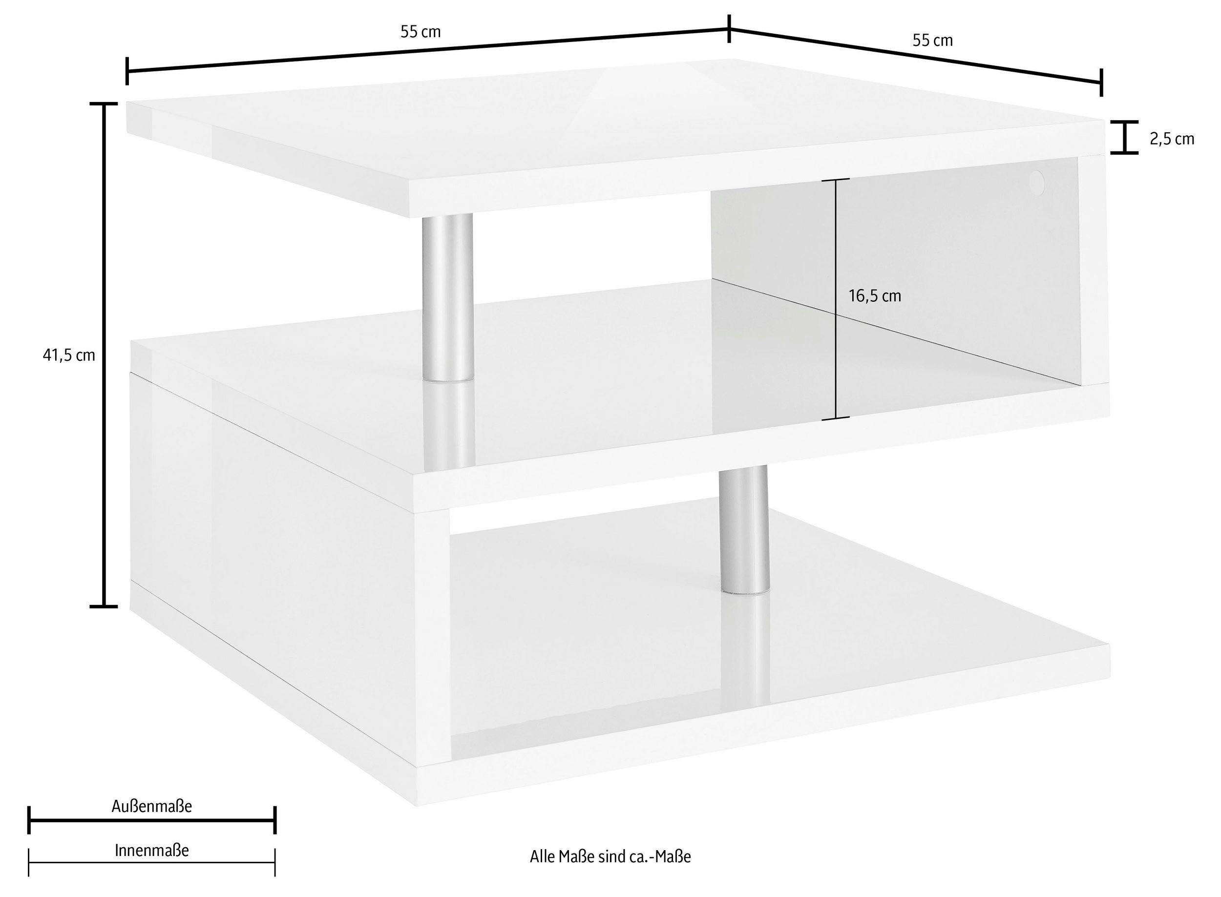 INOSIGN Salontafel ZETA- Koffietafel, Sofatafel, Woonkamertafel, Breedte ca. 55 cm