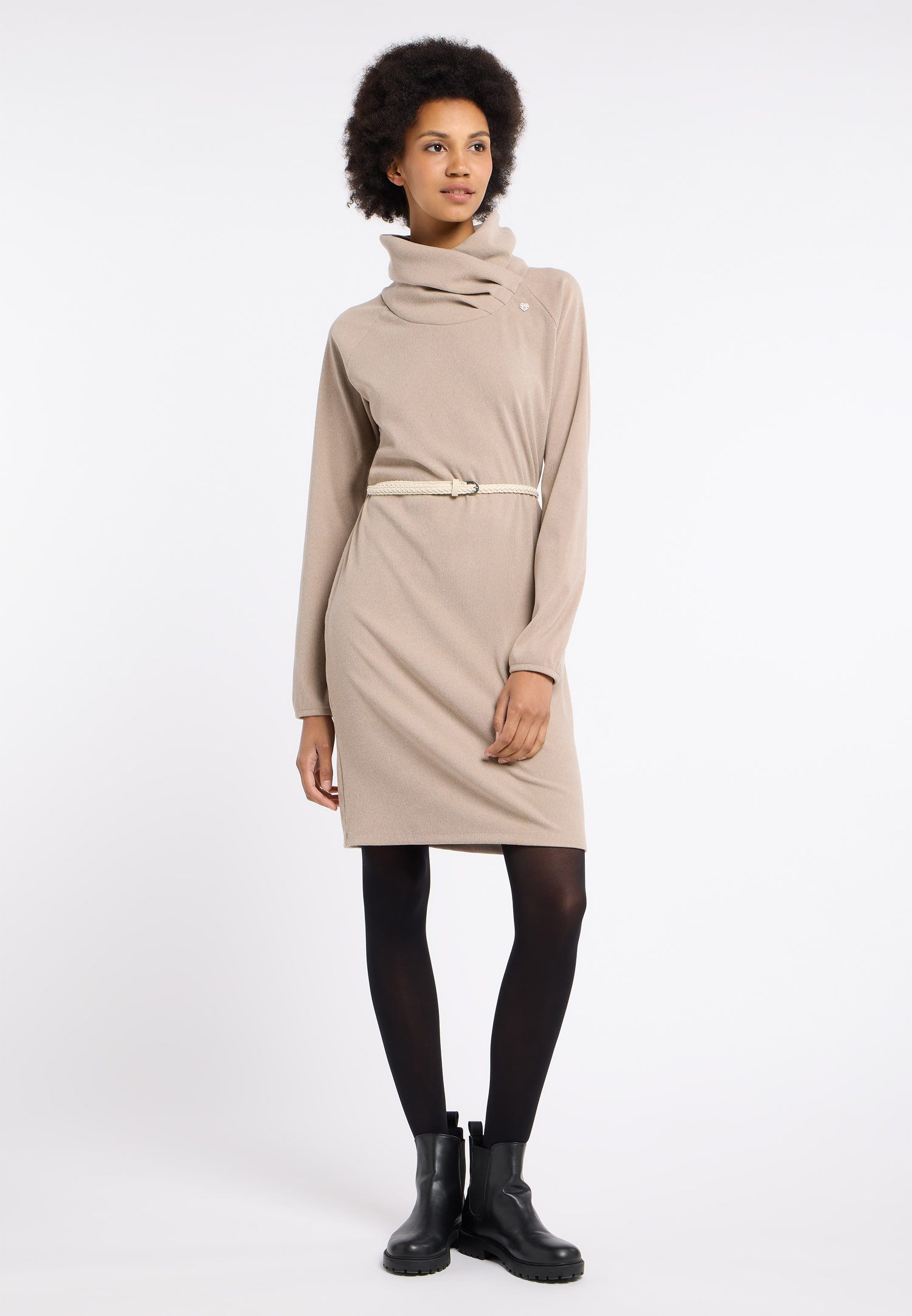 Ragwear Mini-jurk BELLITA in fluweel-look