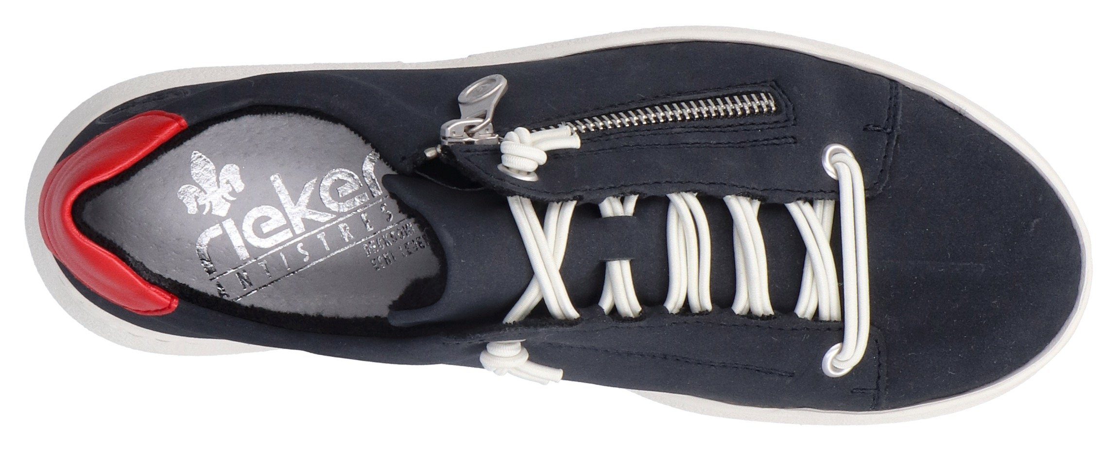 Rieker Plateausneakers Sneaker, slip-on sneaker, slipper met zachte leren binnenzool
