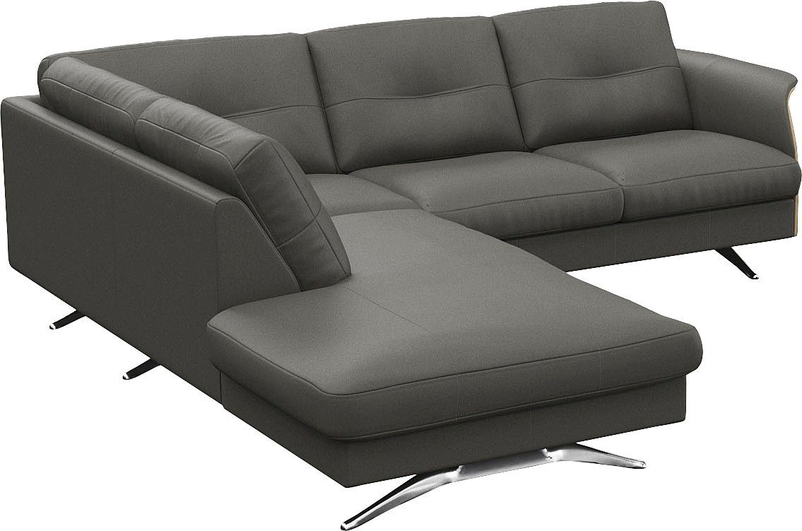 FLEXLUX Hoekbank Glow, super comfortabel door hoogwaardige zitconstructie met binnenvering, L-vorm