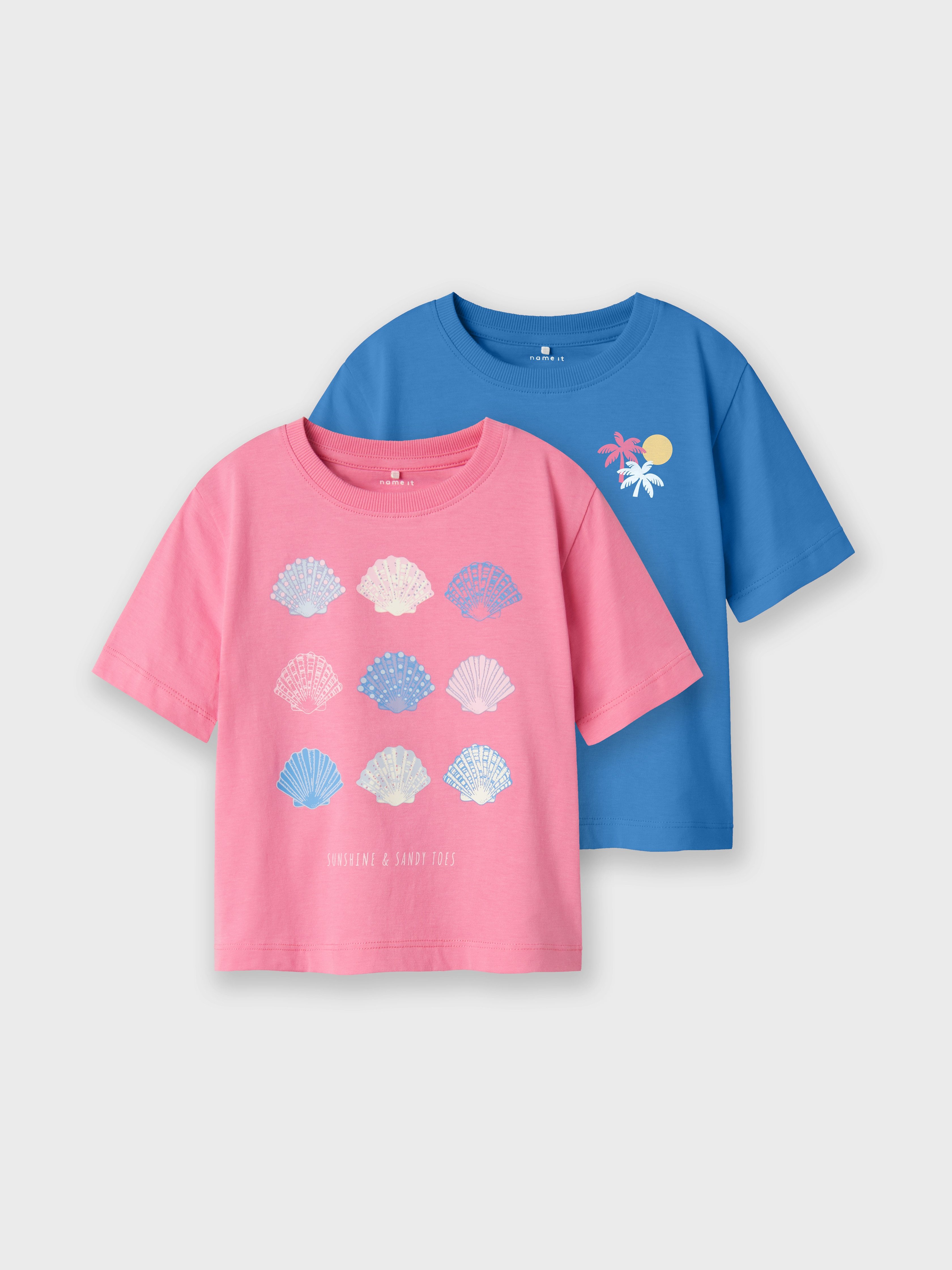 Name It Shirt met korte mouwen NMFJASSA 2P SS NREG TOP PB (set, 2-delig)