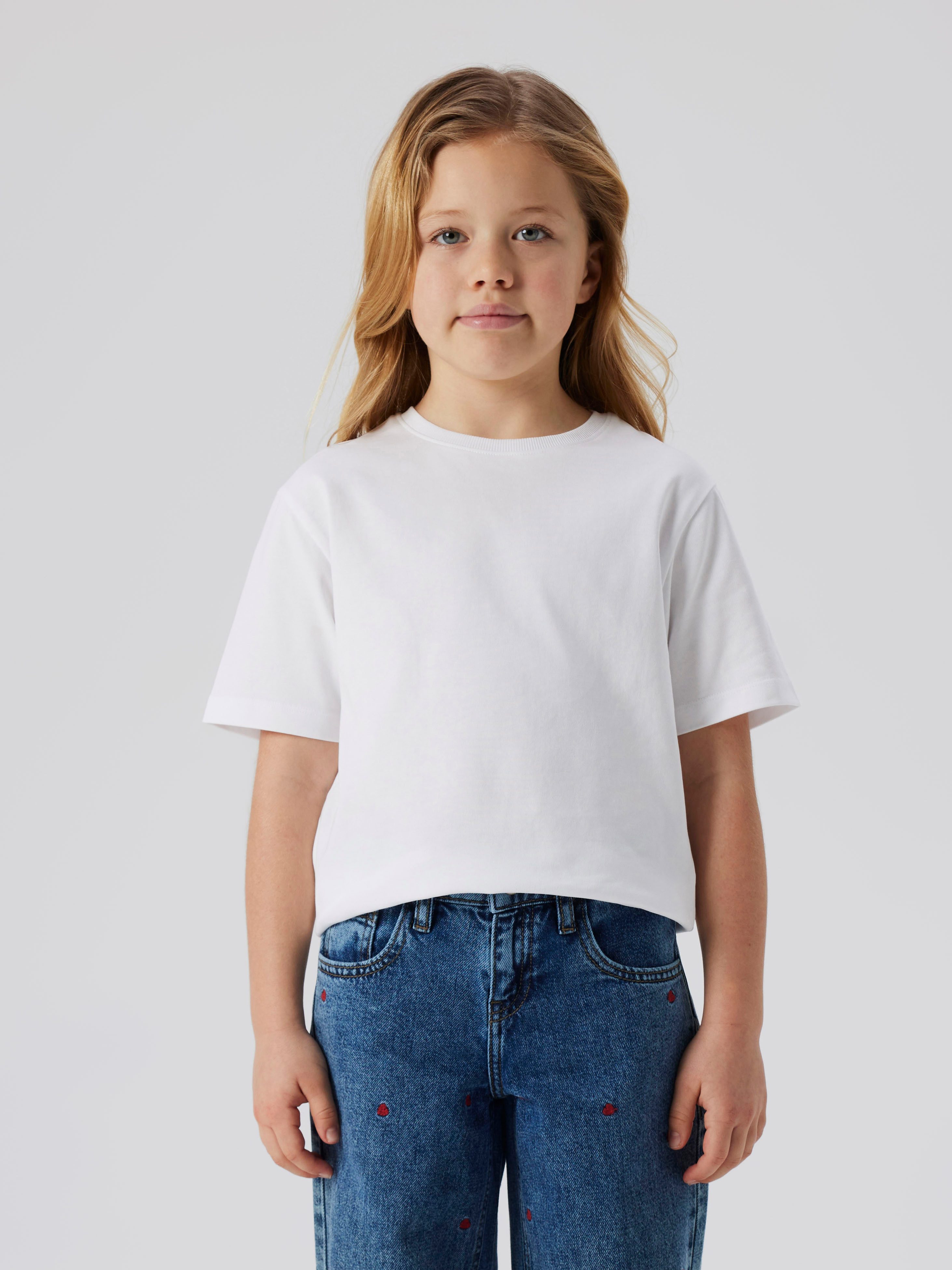 Name It T-shirt NKFGREGA SS NREG TOP NOOS meisjes t-shirts maat 134 (140) wit