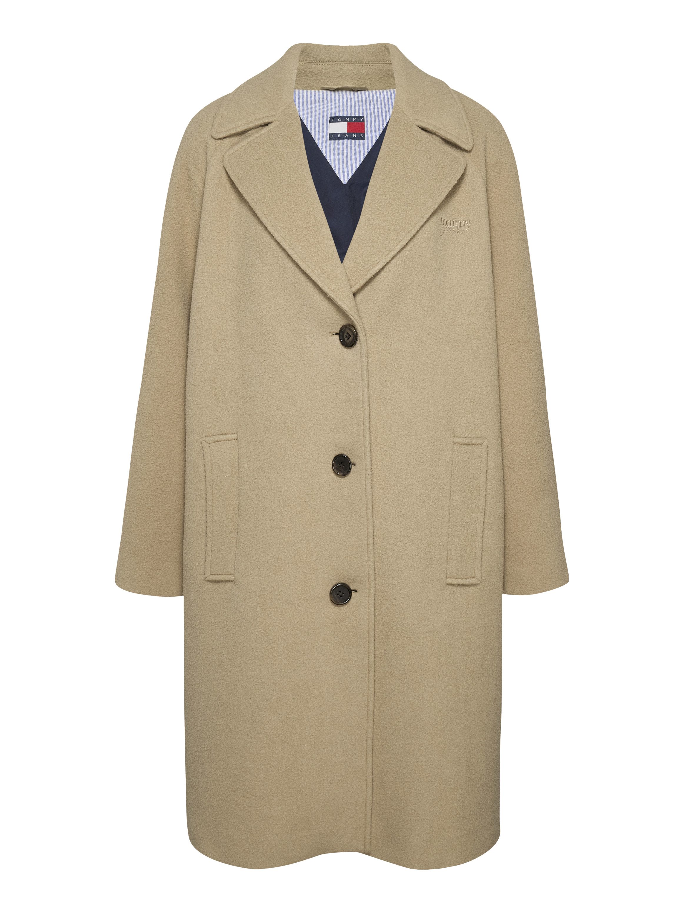 TOMMY JEANS Korte jas TJW WOOL COAT met wolaandeel