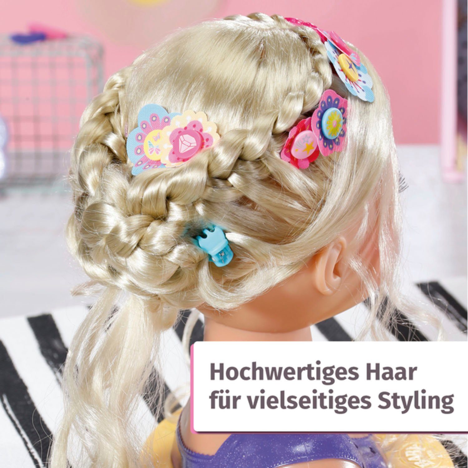 Baby Born Kaphoofd Sister styling head, paars