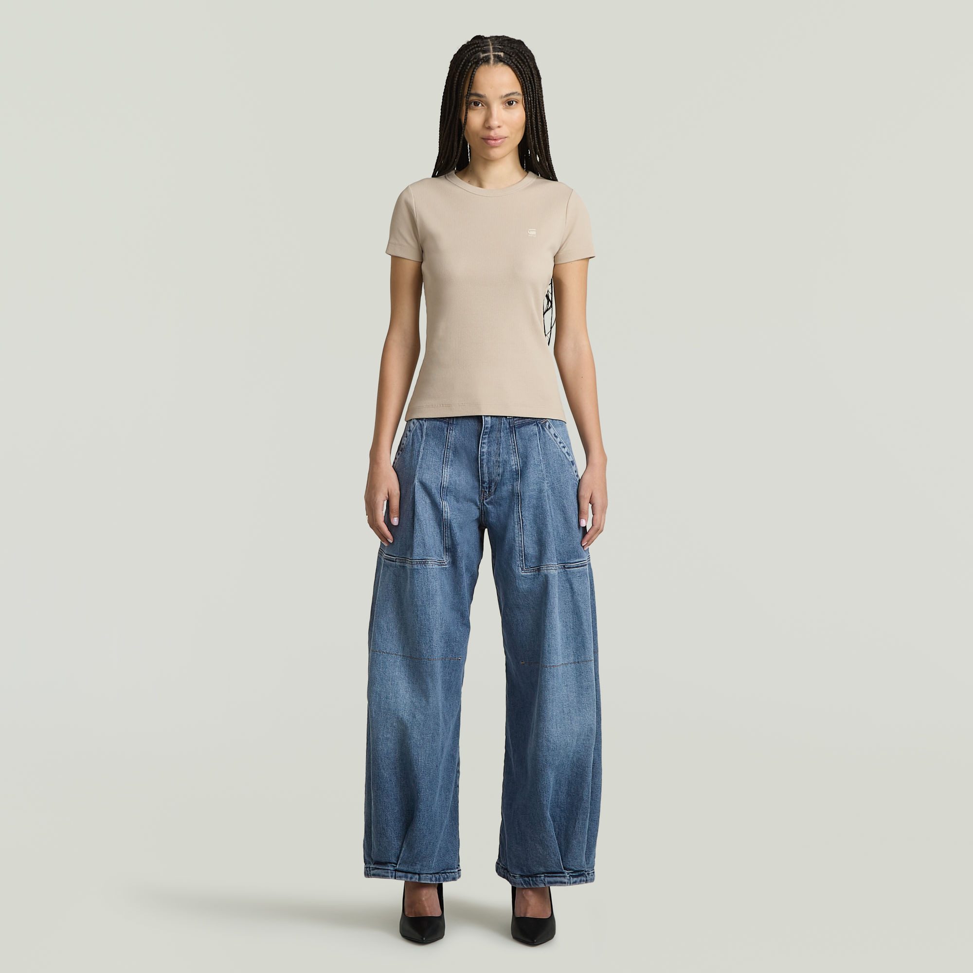 G-Star RAW T-shirt Rib Cap Sleeve