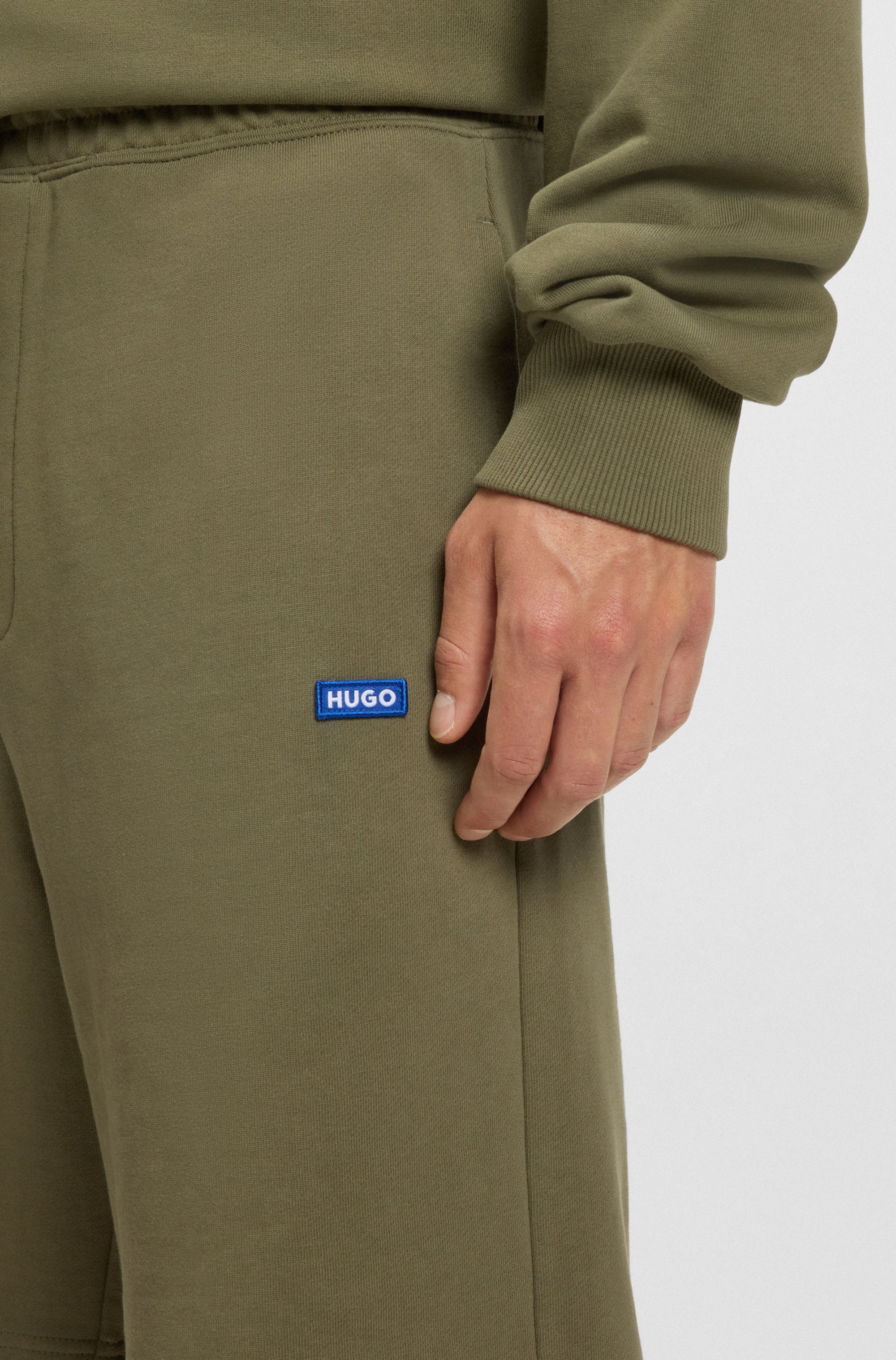HUGO Blue Sweatshort Nasensio met merklabel