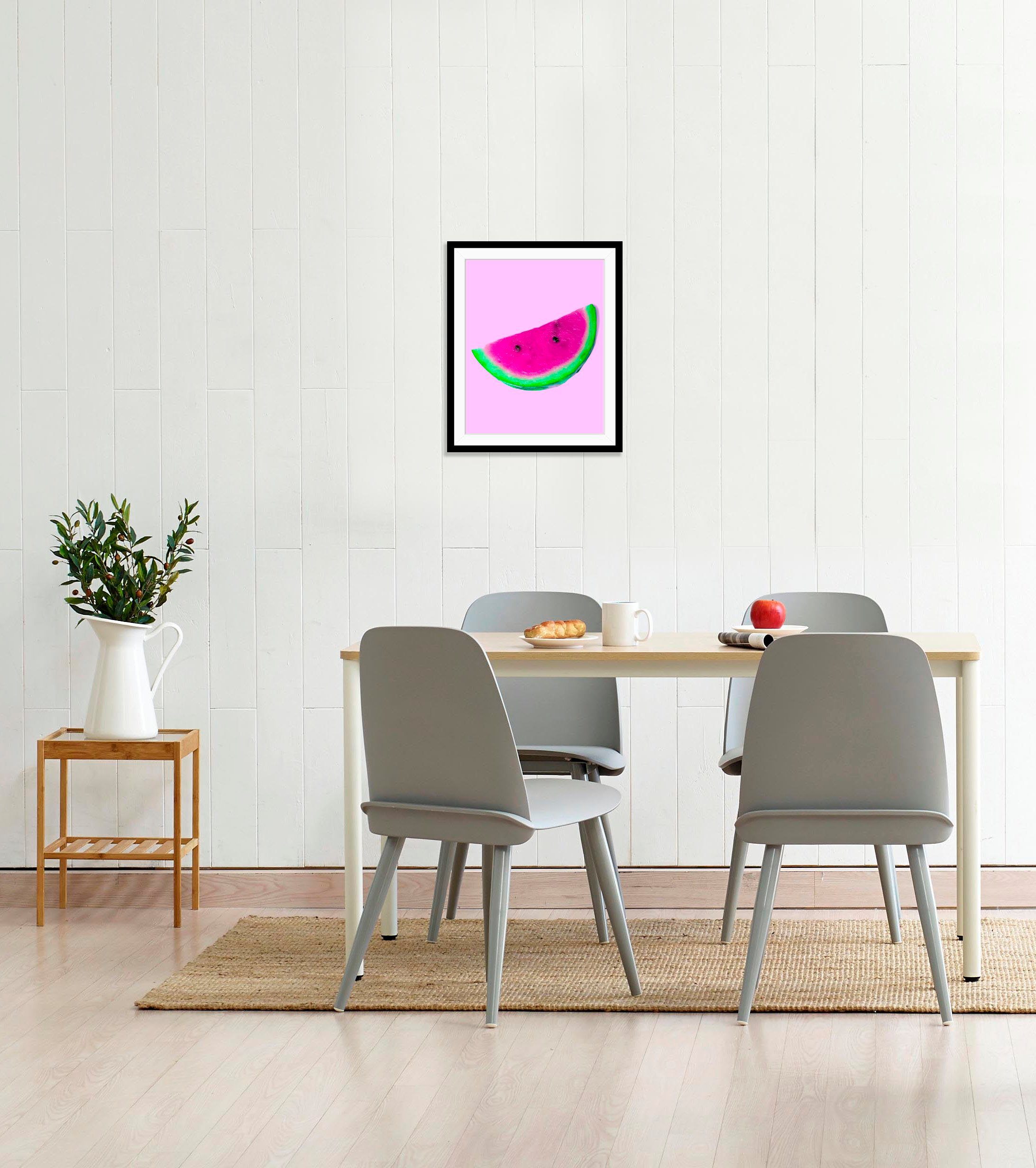 queence Wanddecoratie Mika HD premium posterdruk incl. houten lijst (1 stuk)