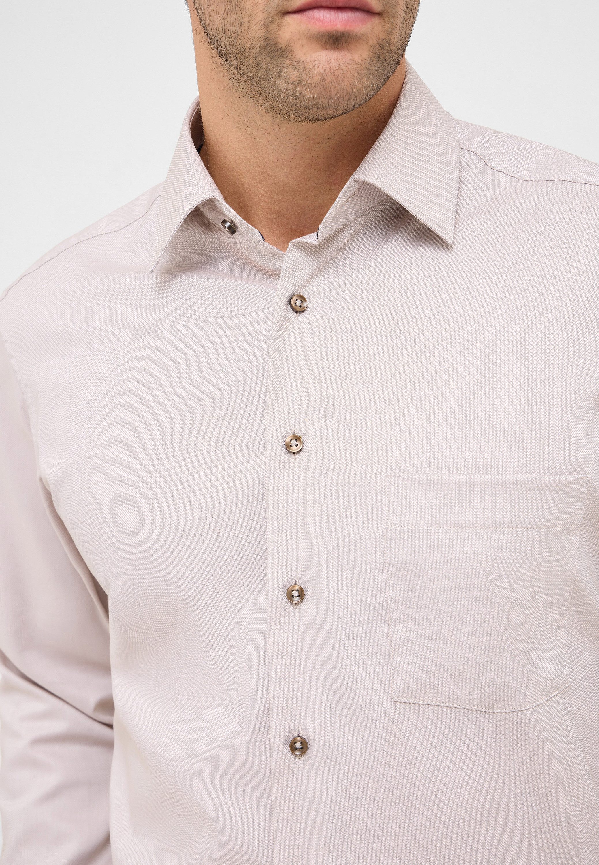 Eterna Overhemd met lange mouwen MODERN FIT NON IRON (strijkvrij)