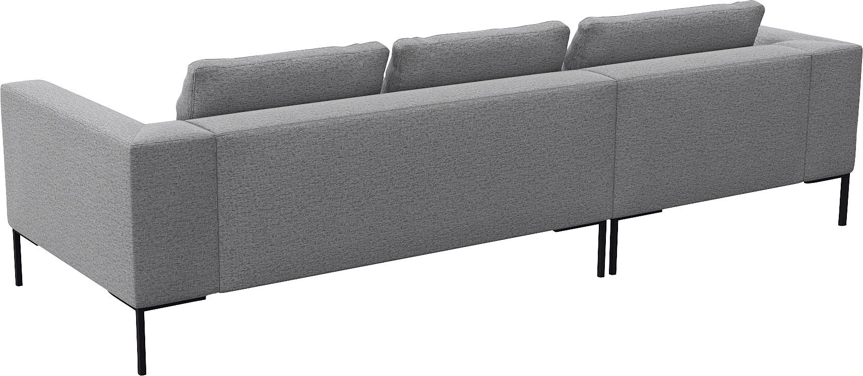 FLEXLUX Hoekbank Loano, geweldige zitcomfort, L-vorm moderne zitbank, vrijstaand, losse kussens, koudschuim in de zitting