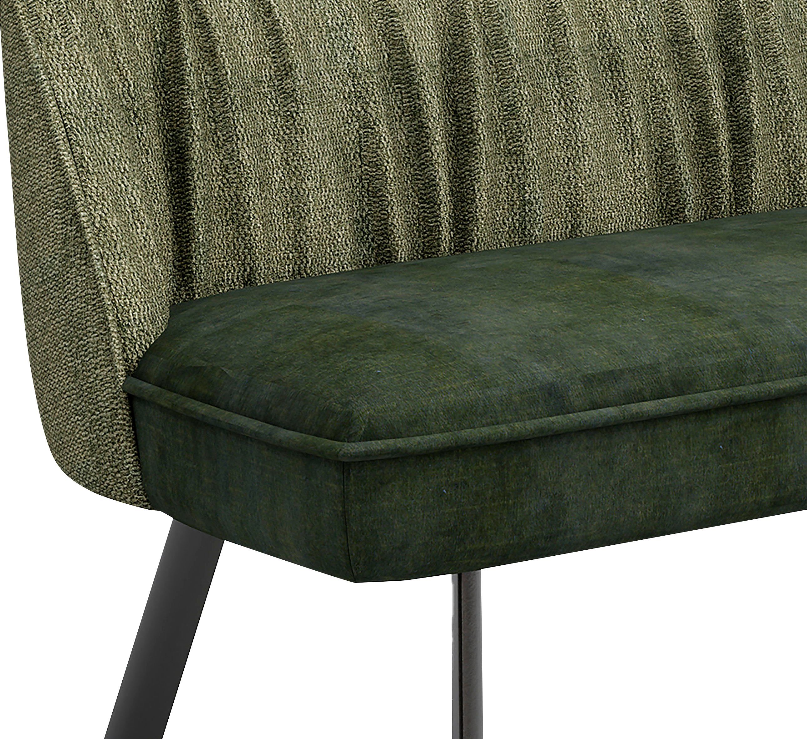byLIVING Bank California 180 cm bank, weefstof en vintage fluweel met prettige nosag-vering (1 stuk)