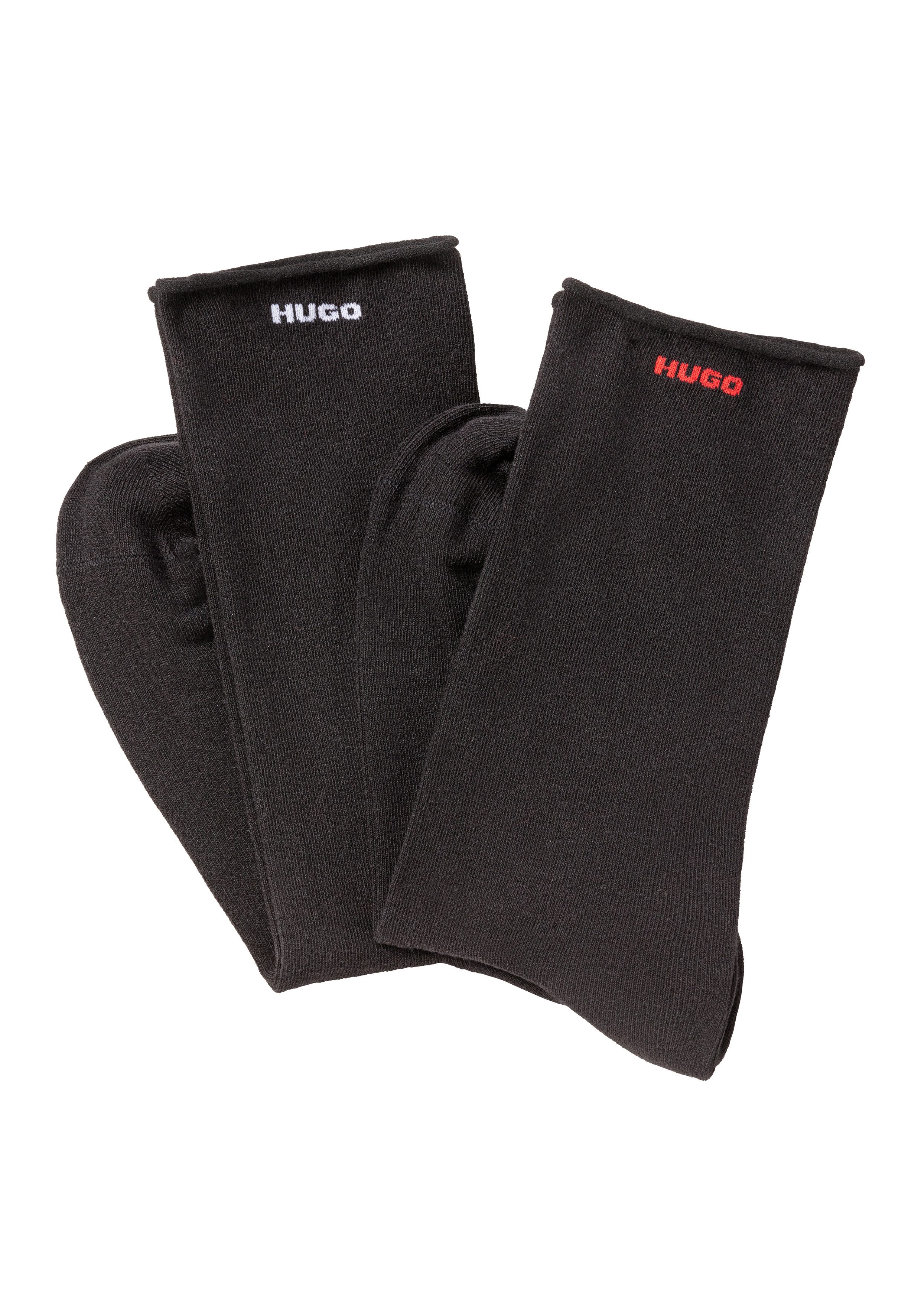 HUGO underwear Vrijetijdssokken 2P RS UNI CC W met gerolde boord (2 paar, Set van 2)