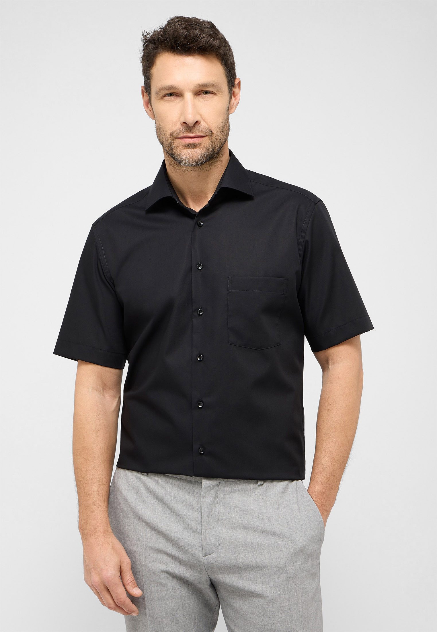 Eterna Modern fit zakelijk overhemd met kentkraag