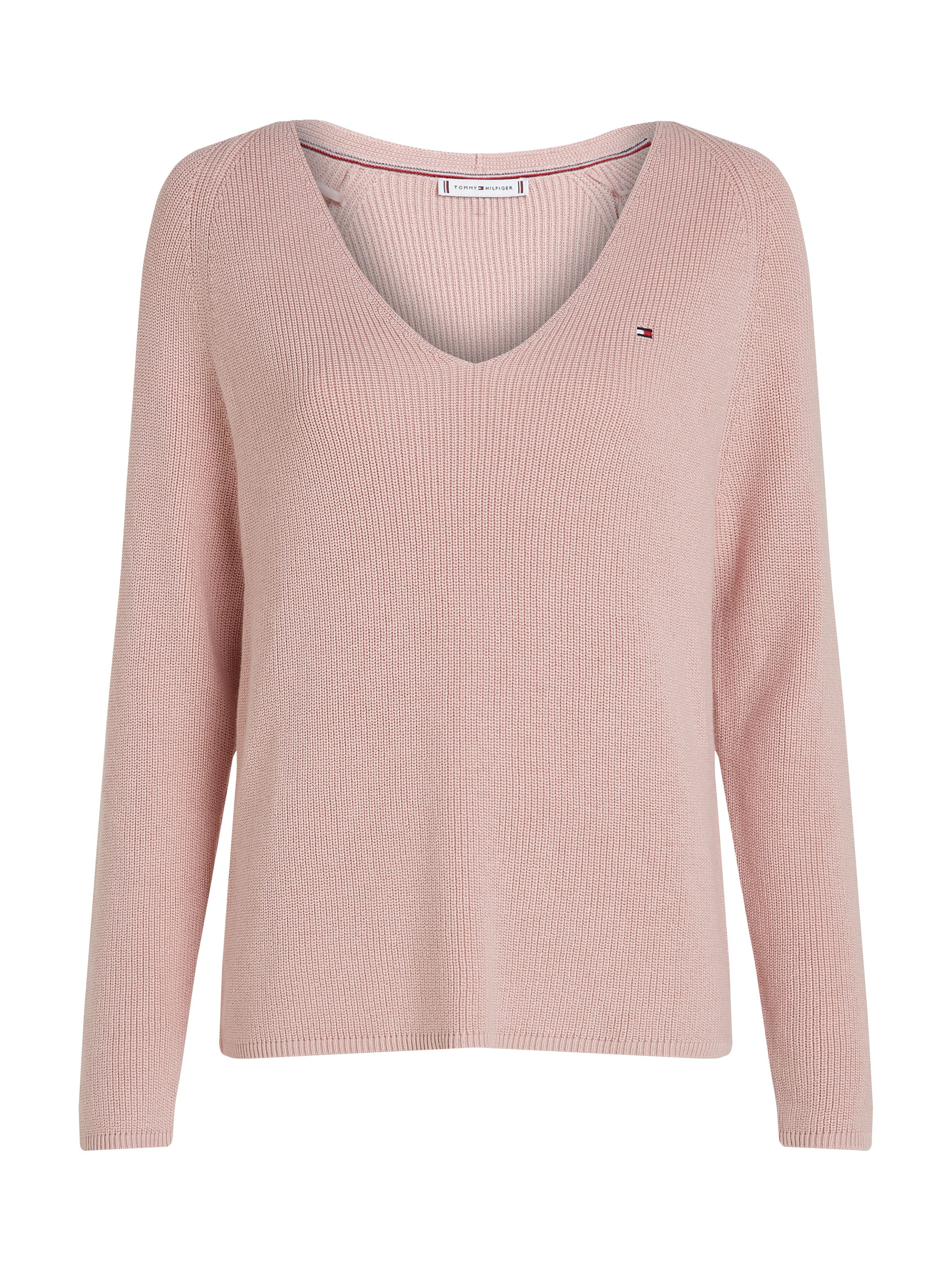Tommy Hilfiger Gebreide trui CO CARDI STITCH V-NK LS