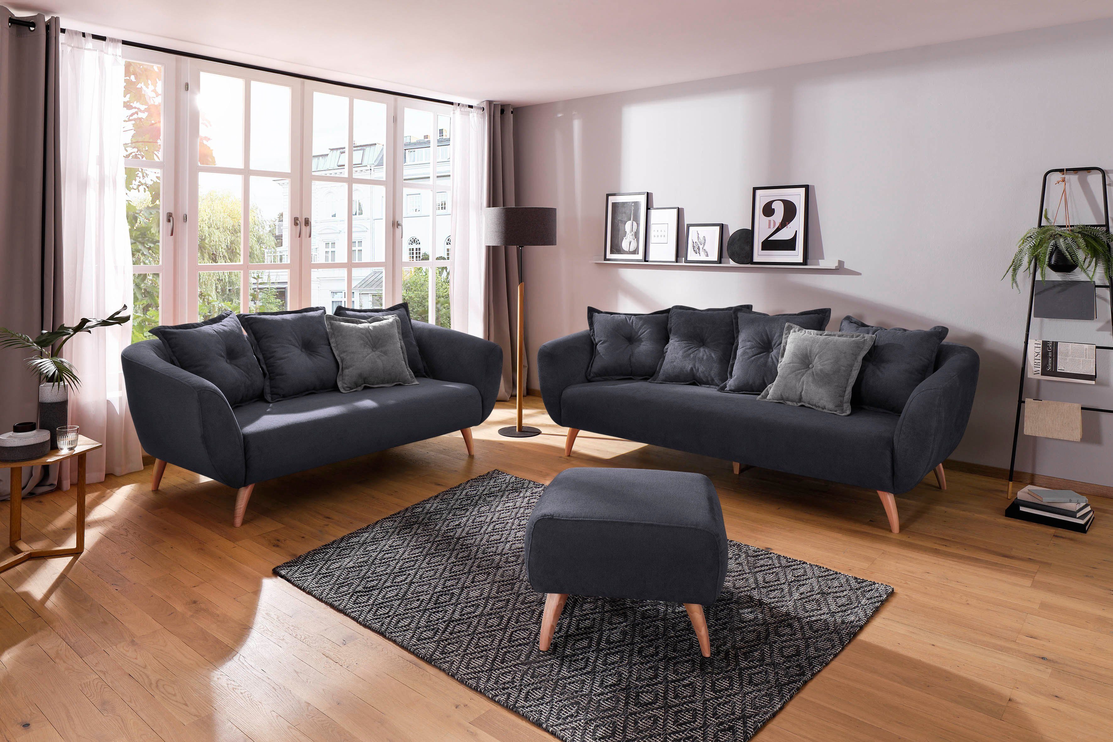 Home affaire 2,5-zitsbank Baggio modern en romantisch design, comfortabel