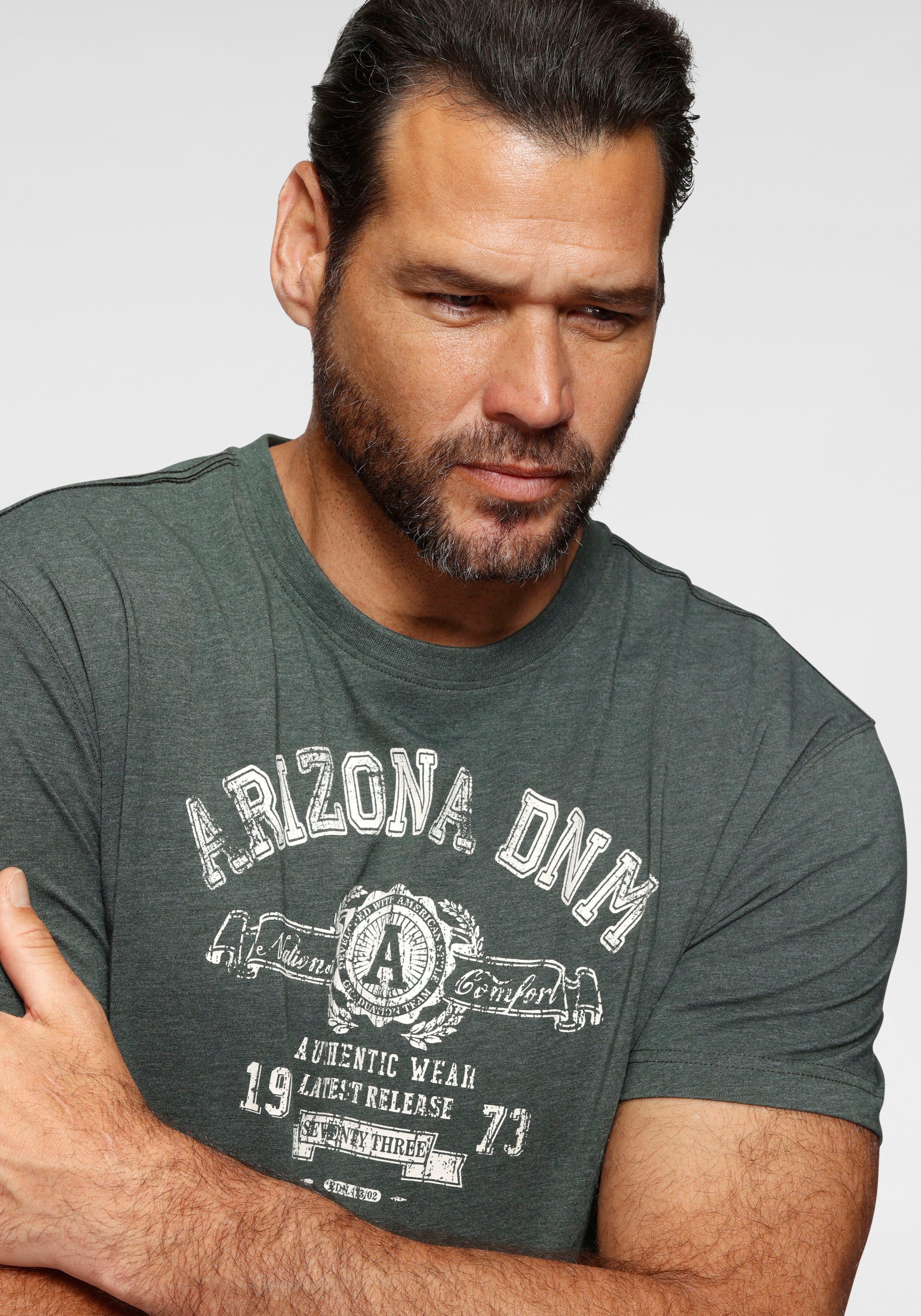 Arizona T-shirt Korte mouwen, gemêleerde look, ronde hals, van single jersey