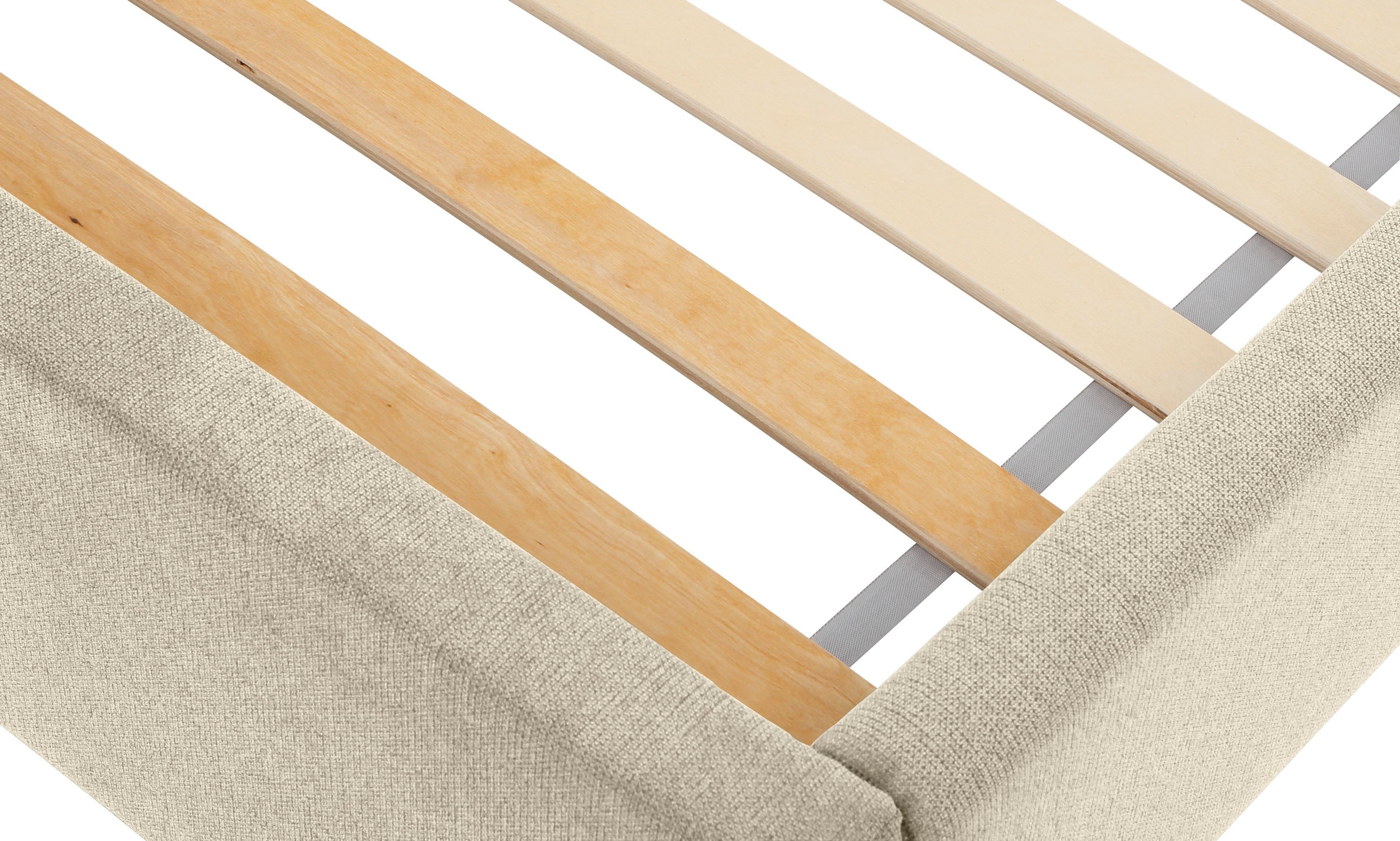 Lüttenhütt Gestoffeerd bed Gebko prettig bekleed hoofdbord met decoratief honingraatmotief