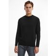 calvin klein trui met ronde hals logo jacquard sweater zwart