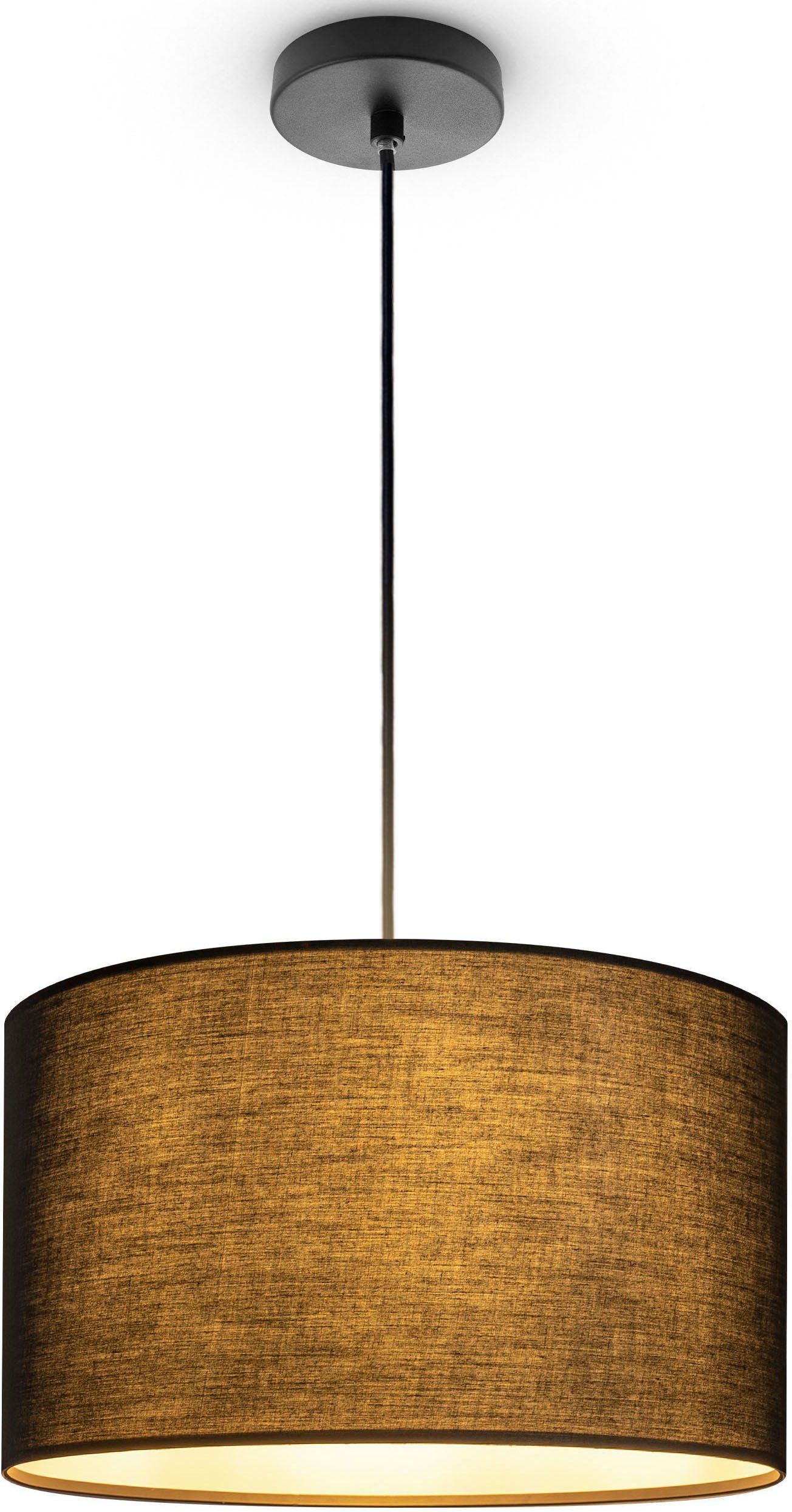 Paco Home Hanglamp Hugo uni Color Plafondlamp LED woonkamer en slaapkamer, effen kleuren, decoratie E27