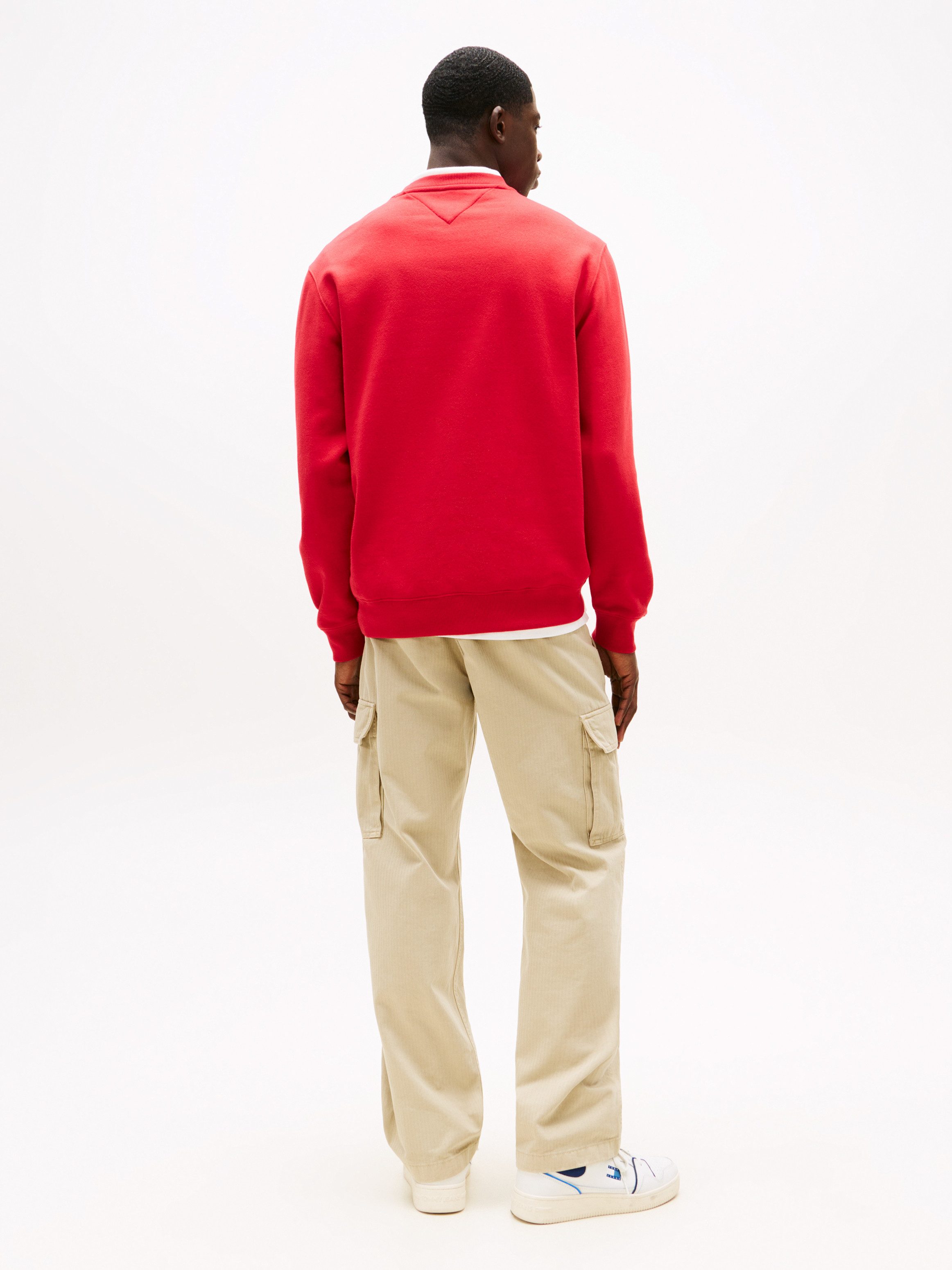 TOMMY JEANS Sweatshirt TJM REG S FLAG CREW Met geborduurd merklogo op borsthoogte