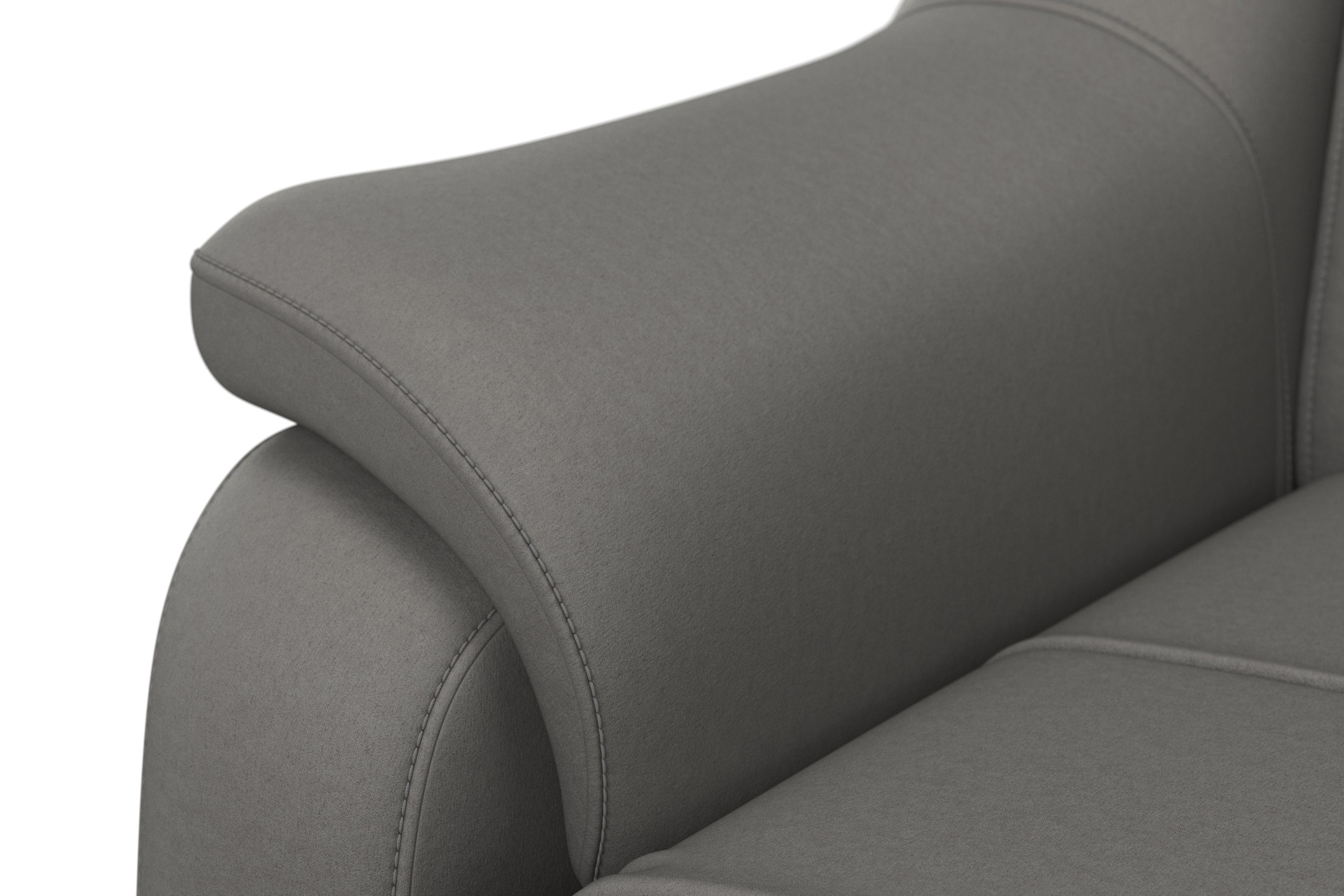 sit&more Hoekbank Freetown L-vorm met verstelbare hoofdsteun en comfortabele binnenvering