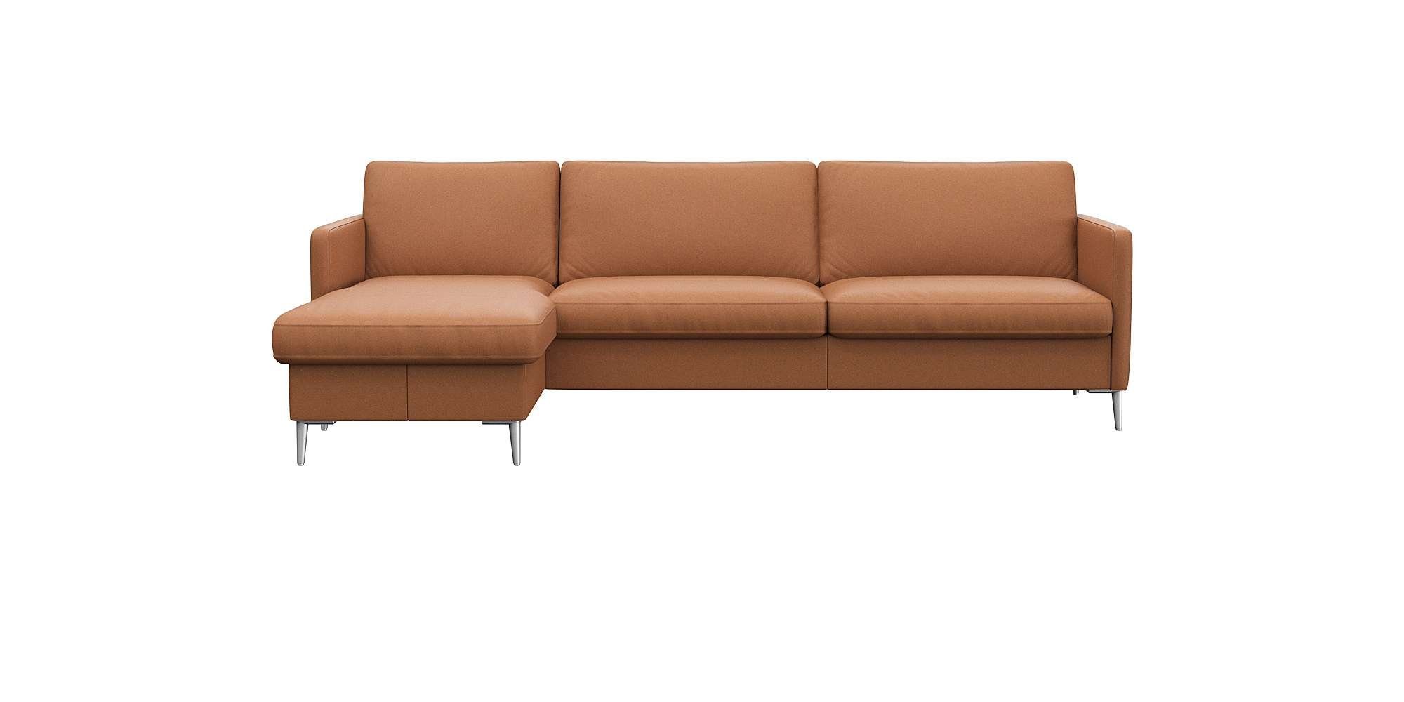 FLEXLUX Hoekbank Fiore, L-vorm, comfortabel en aangenaam door hoogwaardige zitopbouw bruin, hoekbanken