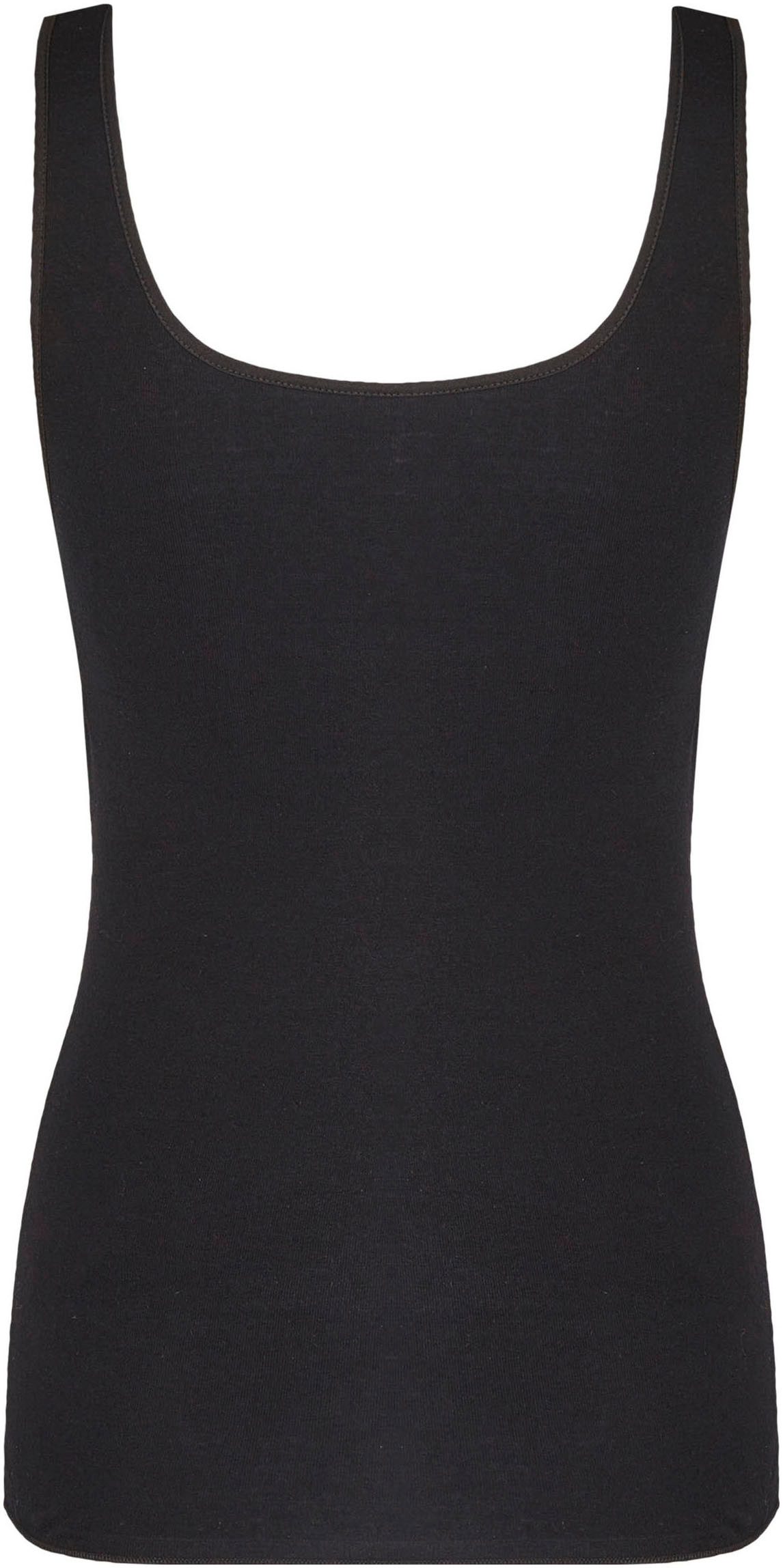 Nina Von C. Hemd Fine Cotton met brede kantband aan de decolleté en bandjes