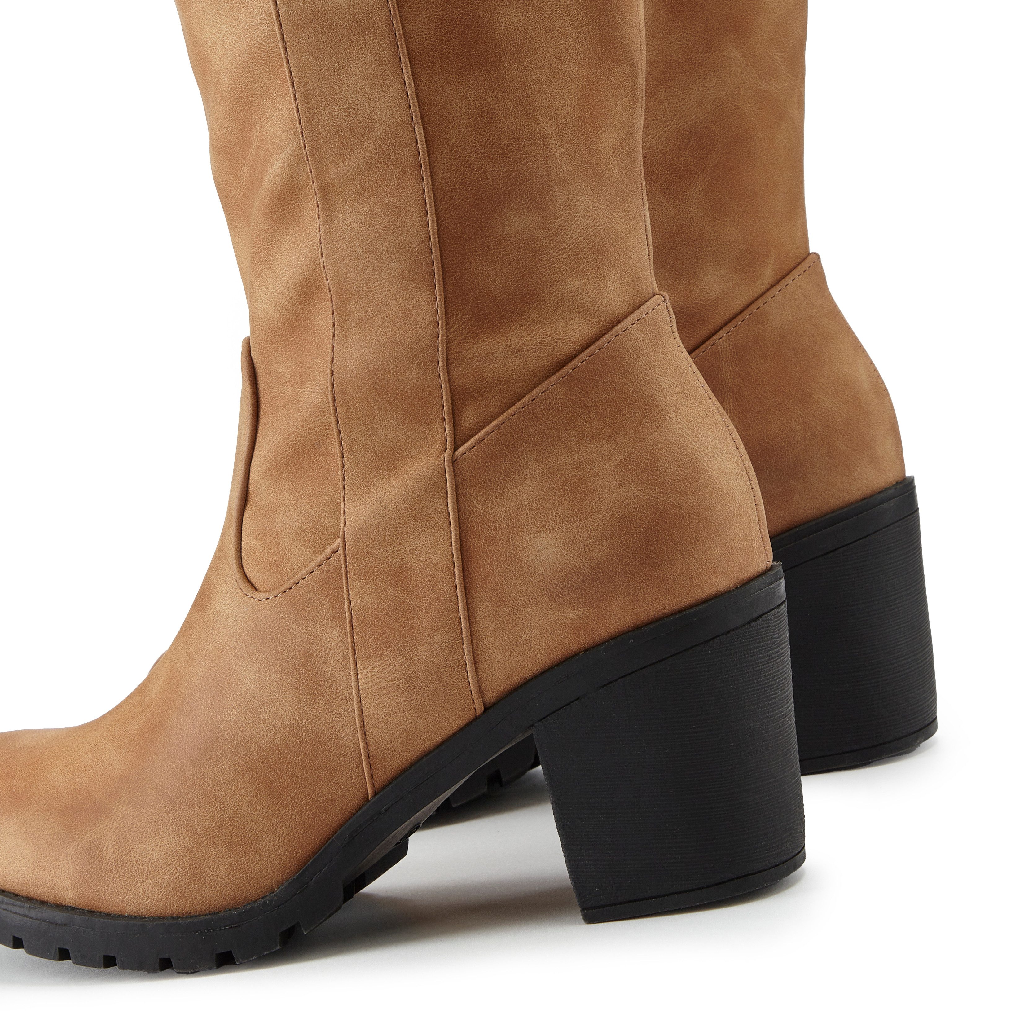 Lascana Laarzen met wijde schacht Laarzen, enkellaars, lange laars, blokhak, cowboystijl VEGAN