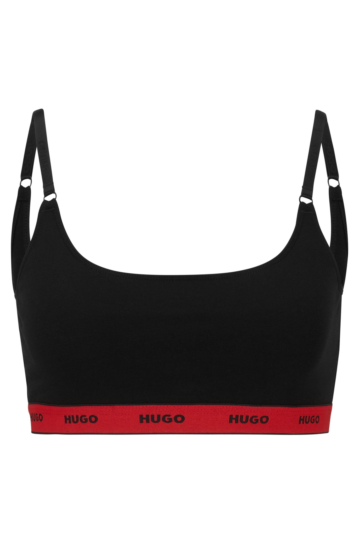 HUGO underwear Bralette-bh TWIN BRALETTE STRIPE met elastische taille (2-delig, Set van 2)
