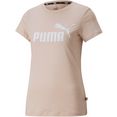 puma t-shirt ess logo tee (s) + plus roze