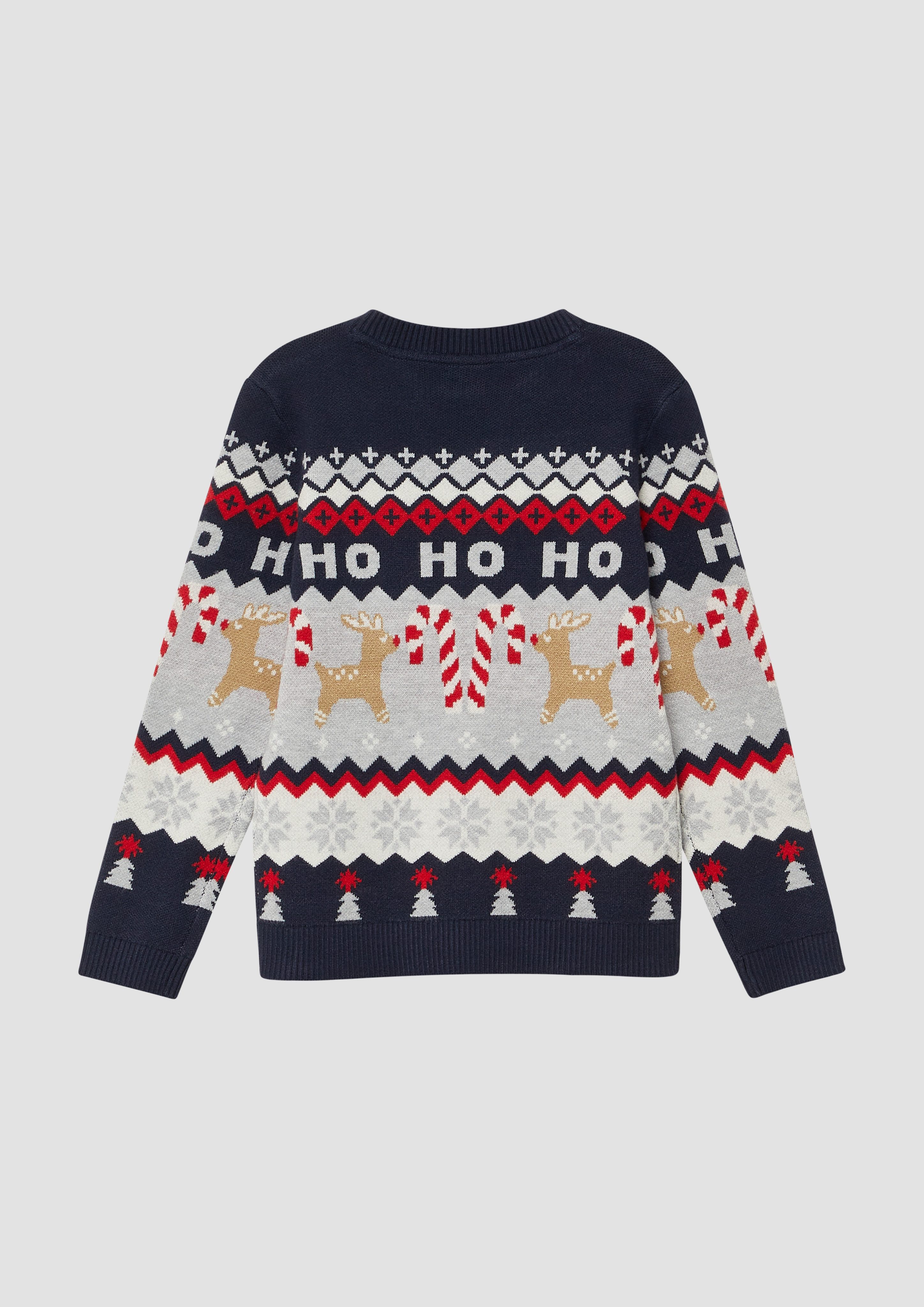 s.Oliver RED LABEL Junior Kersttrui met ronde hals, intarsia, regular fit