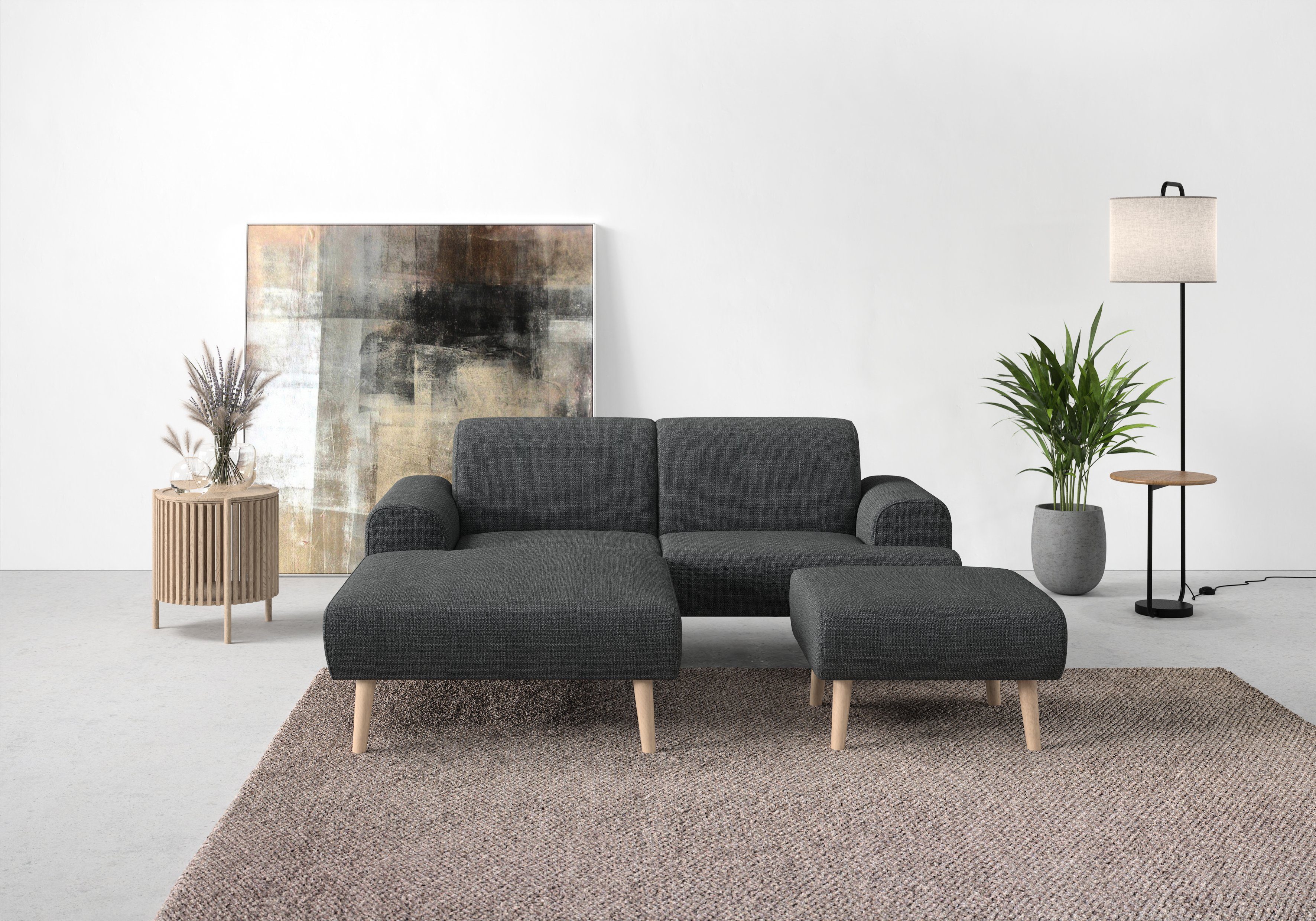 andas Hoekbank Swift L-vorm Binnenveringsinterieur, bxdxh: 192x83x176 cm