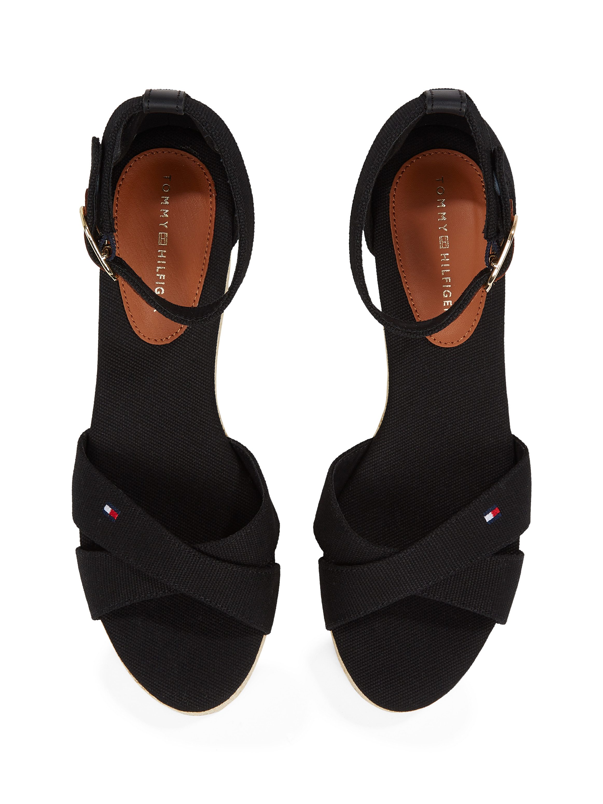 Tommy Hilfiger Sleehaksandaaltjes FLAG CRISS-CROS MID WEDGE ESPAD
