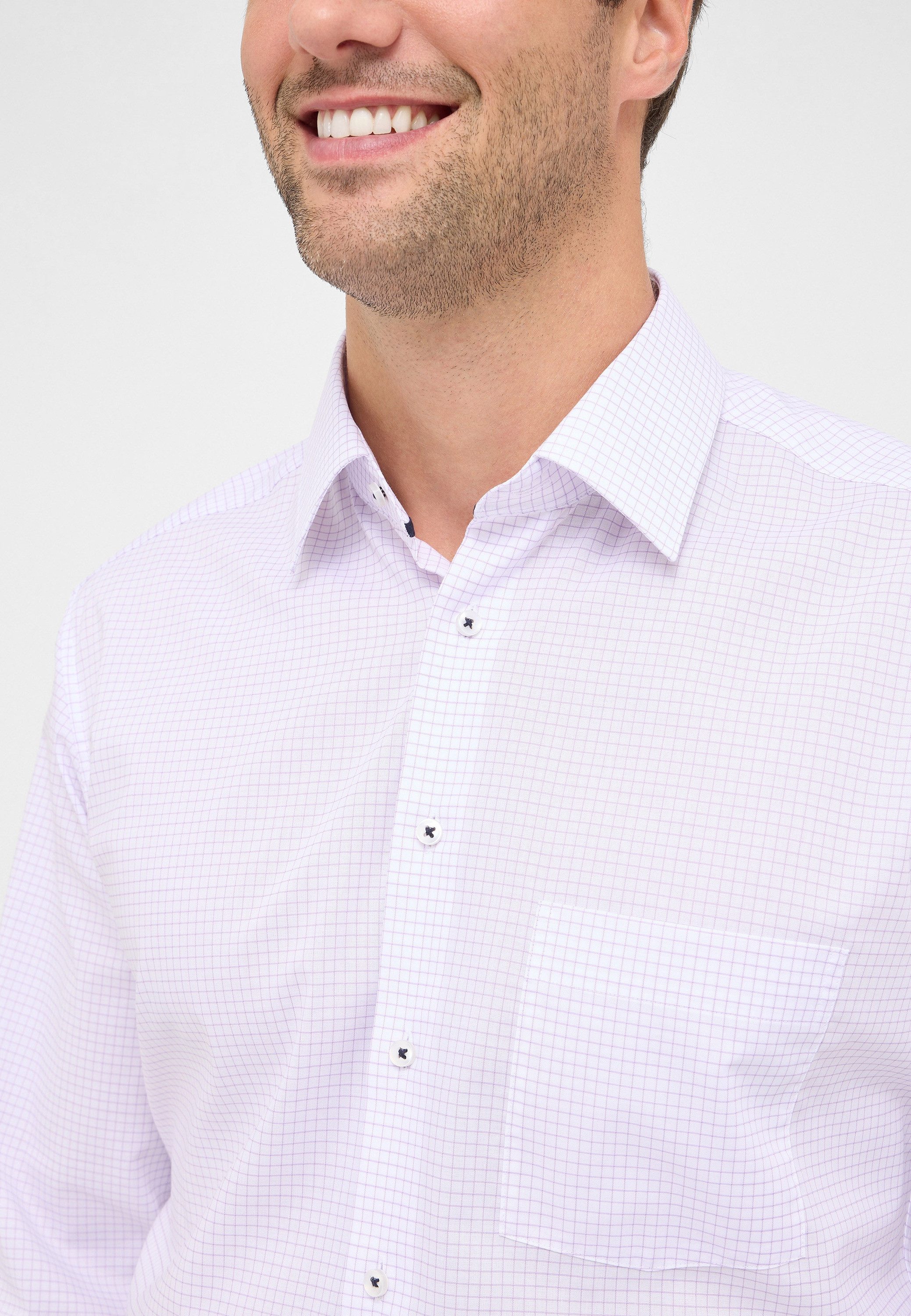 Eterna Overhemd met lange mouwen MODERN FIT NON IRON (strijkvrij)