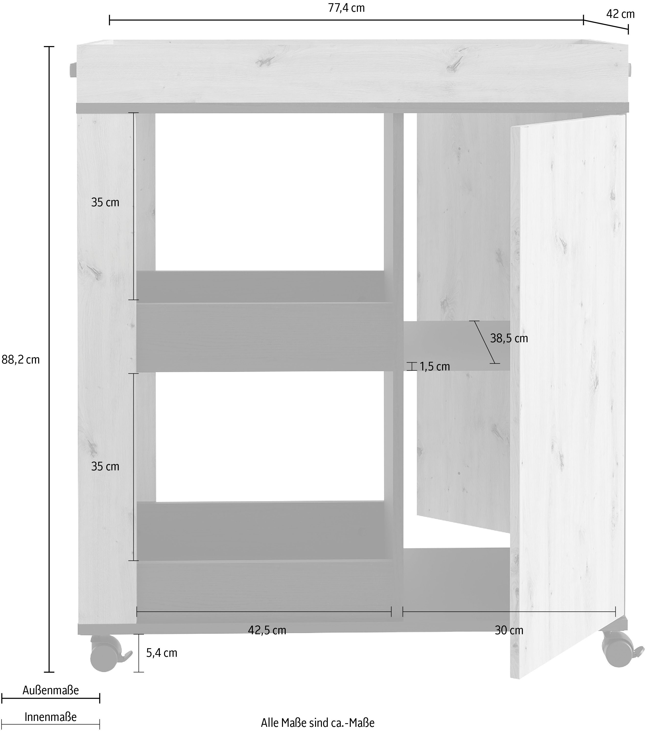 FORTE Barmeubel Homebar Hoogte ca. 88,5 cm
