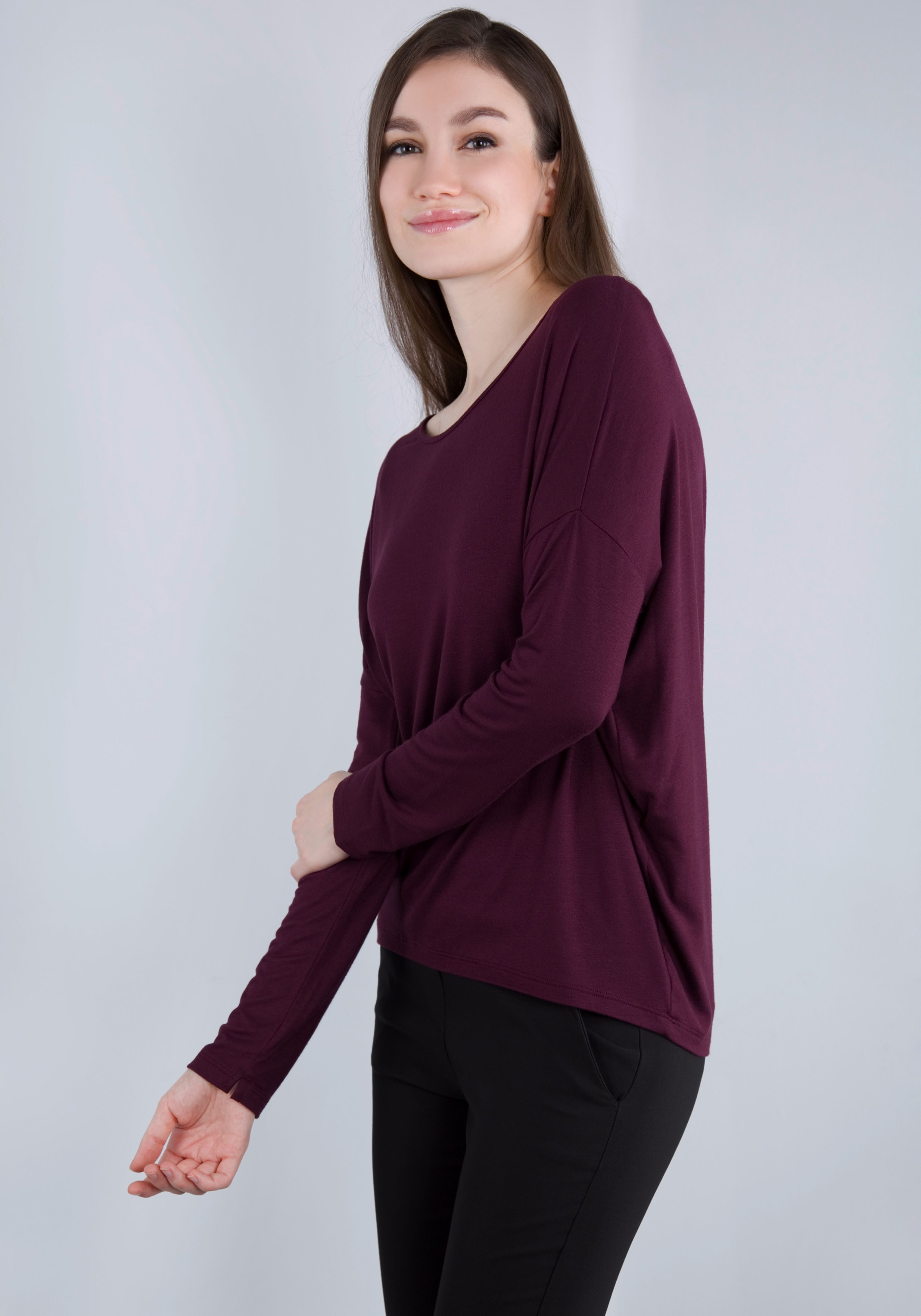 IMPERIAL Shirt met lange mouwen in casual "o-shape" vorm