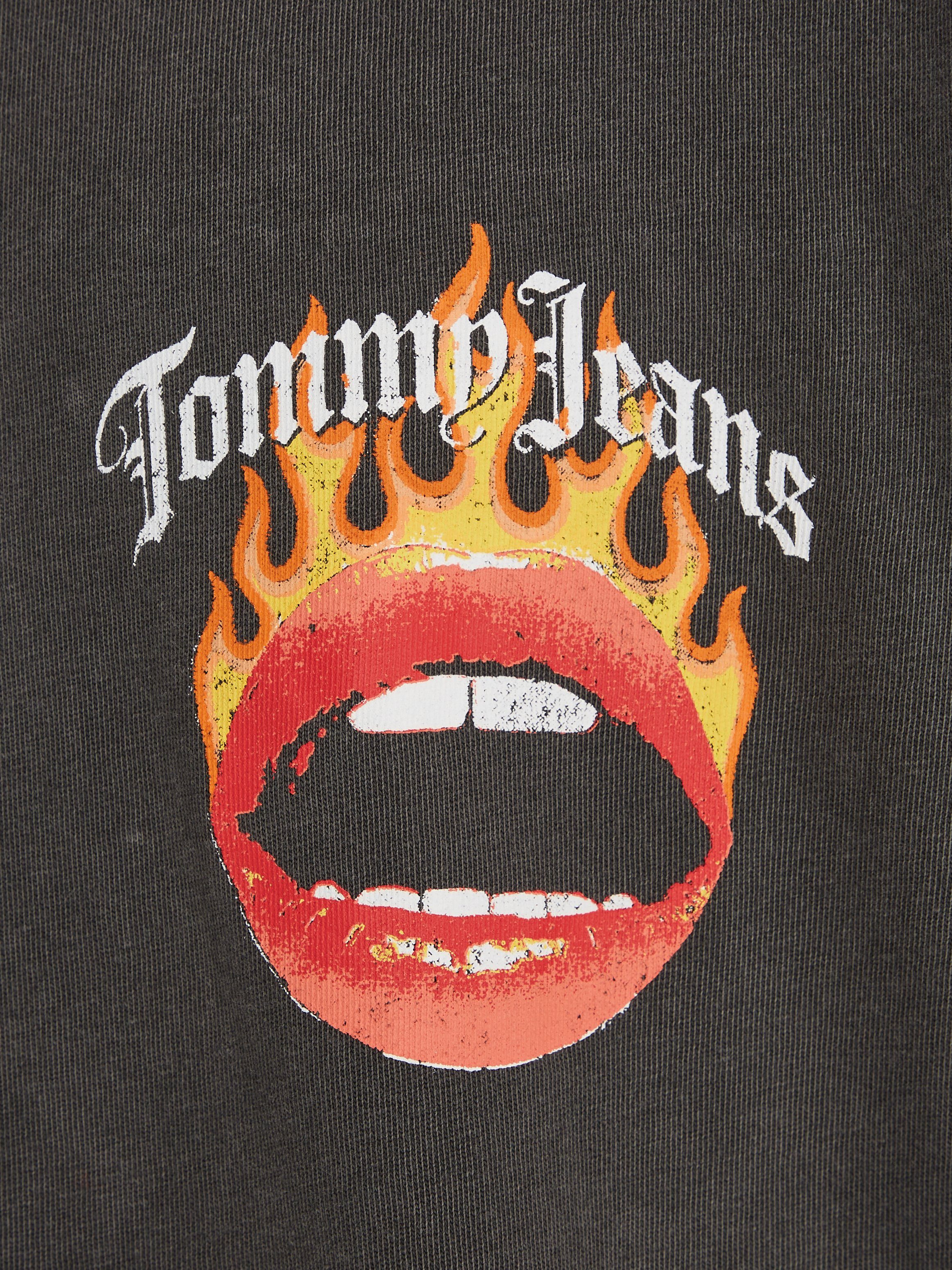 TOMMY JEANS T-shirt TJM REG VINTAGE FIRE LIPS TEE