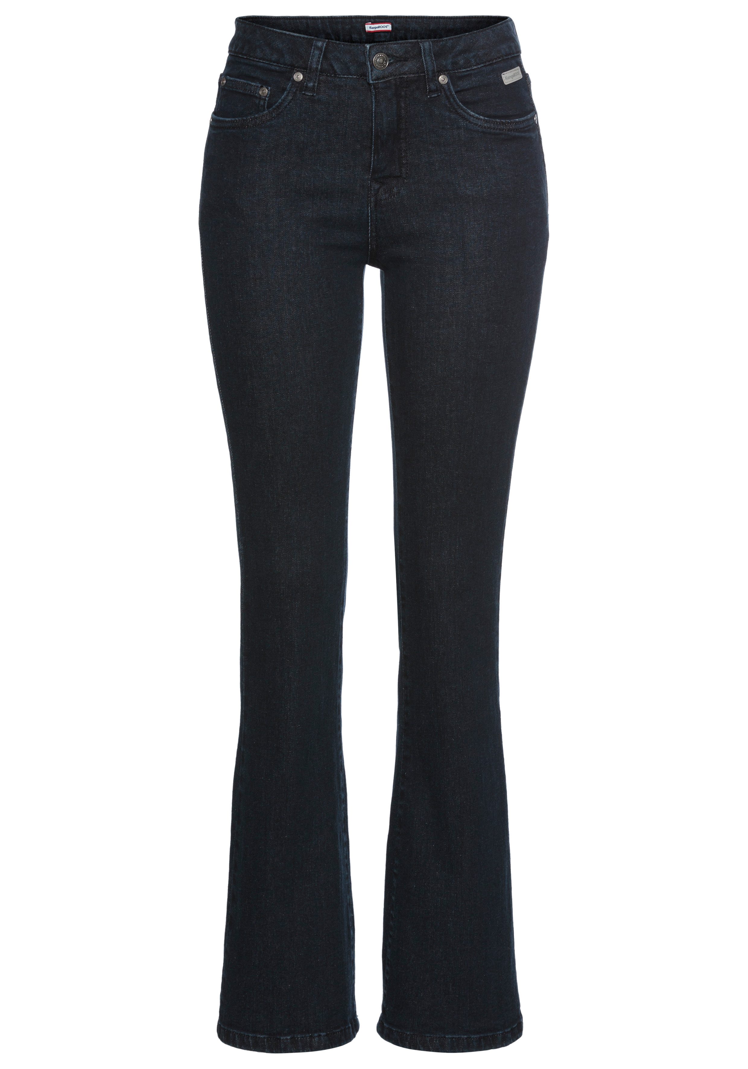 KangaROOS 5-pocket jeans uitlopende pijp, used-wassing, normale taillehoogte