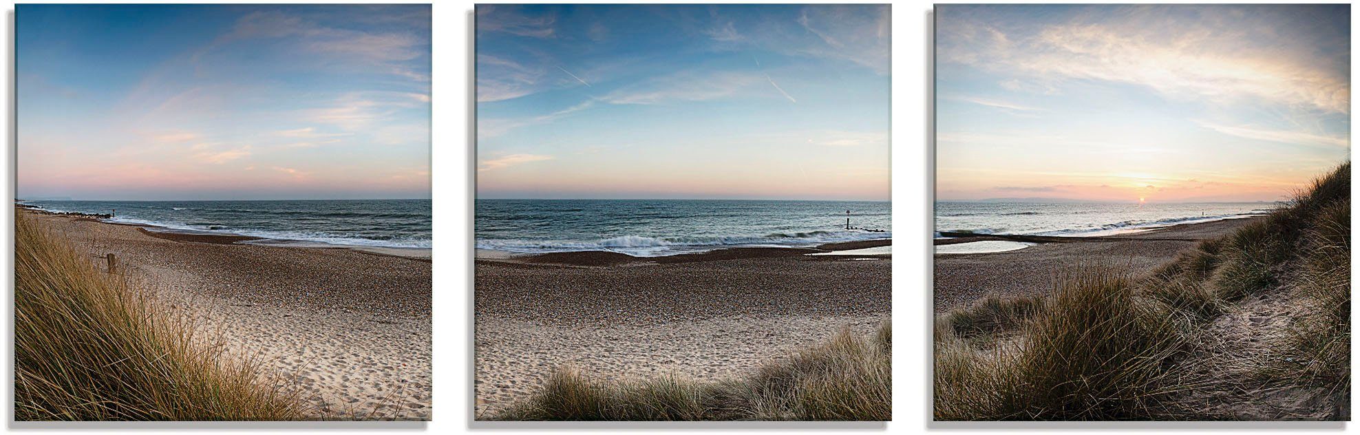 Artland Print op glas Strand en duinen aan de Hengistbury Head