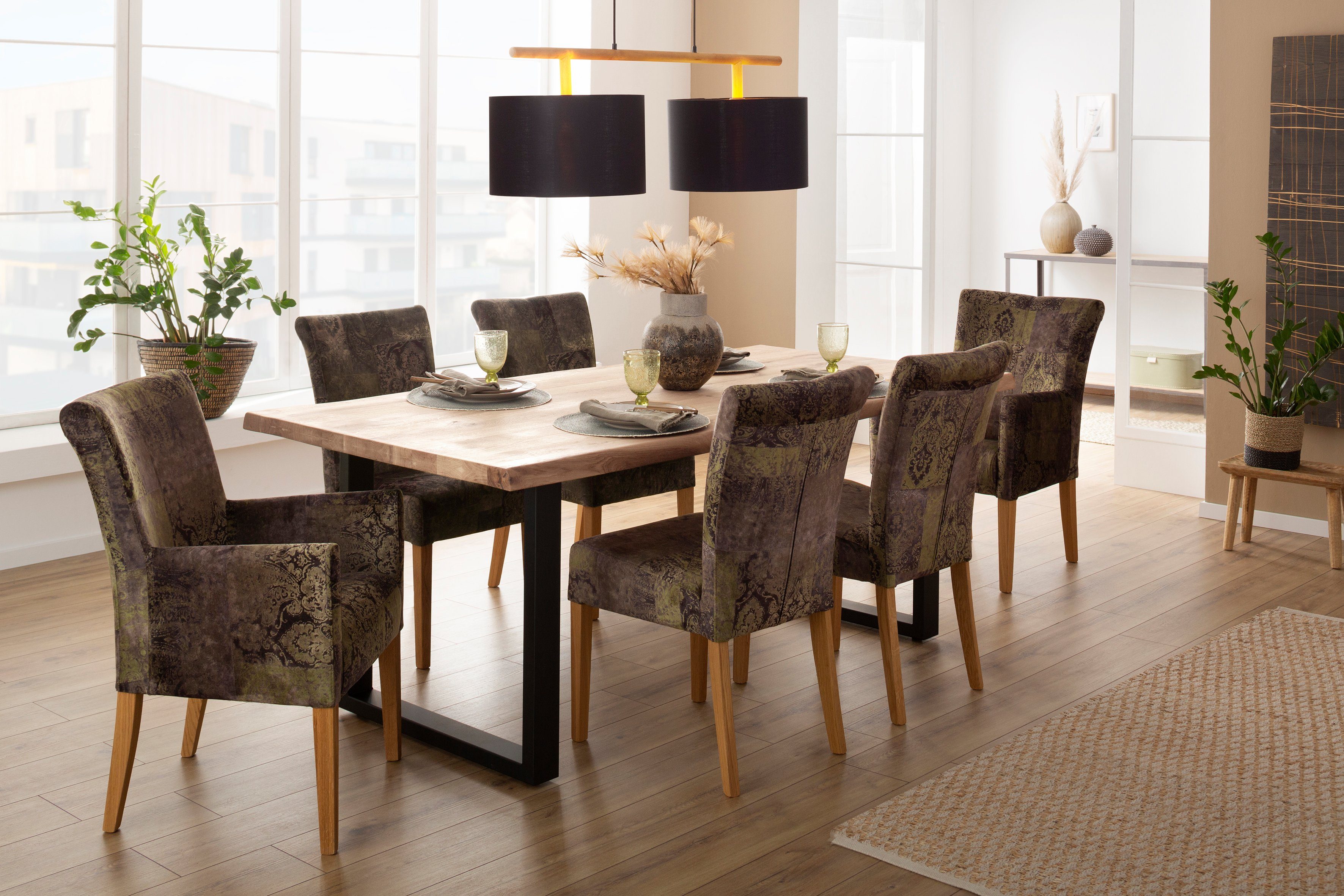 Home affaire Eettafel TRISTAN met boomrand