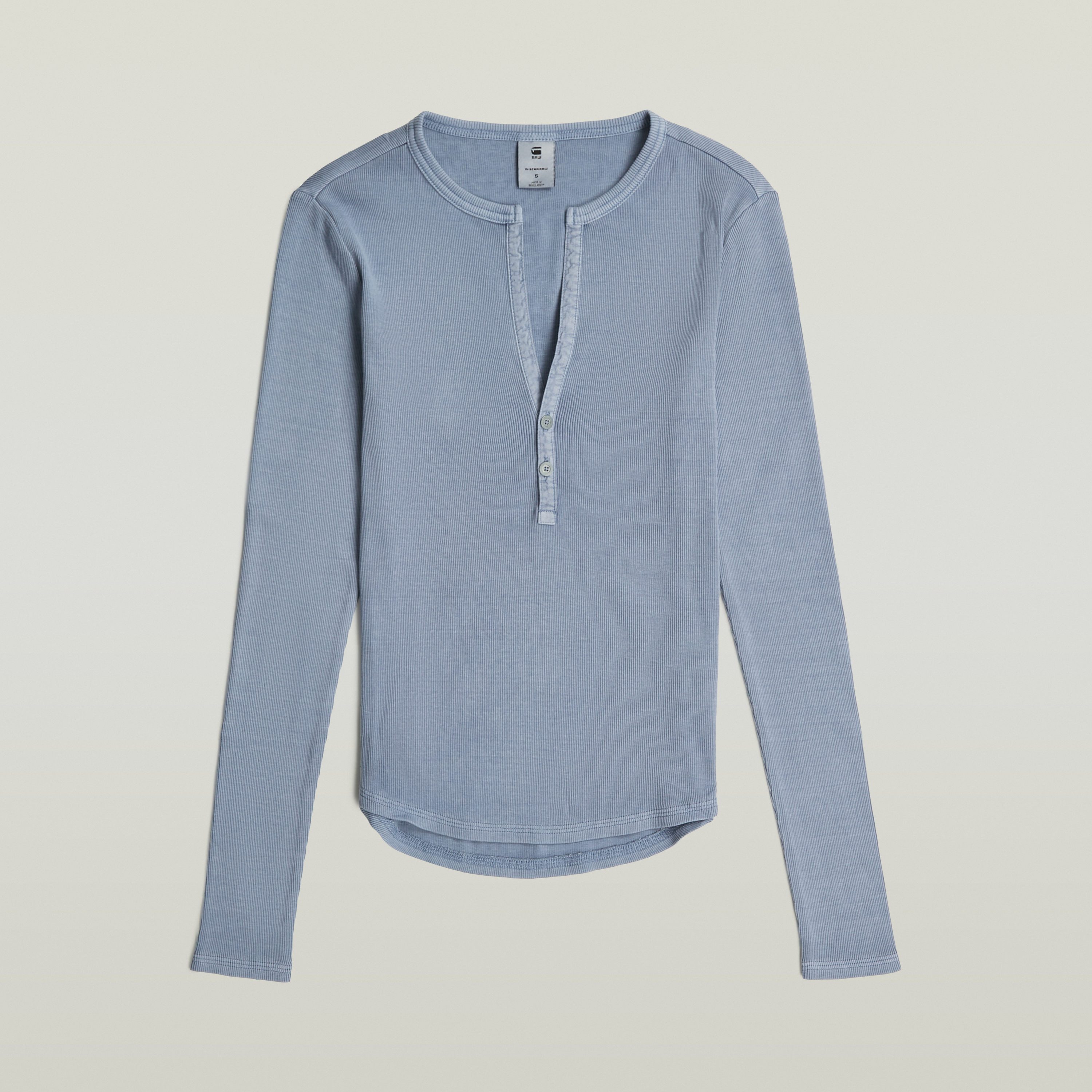 G-Star RAW Shirt met lange mouwen Deep v slim met knoopsluiting