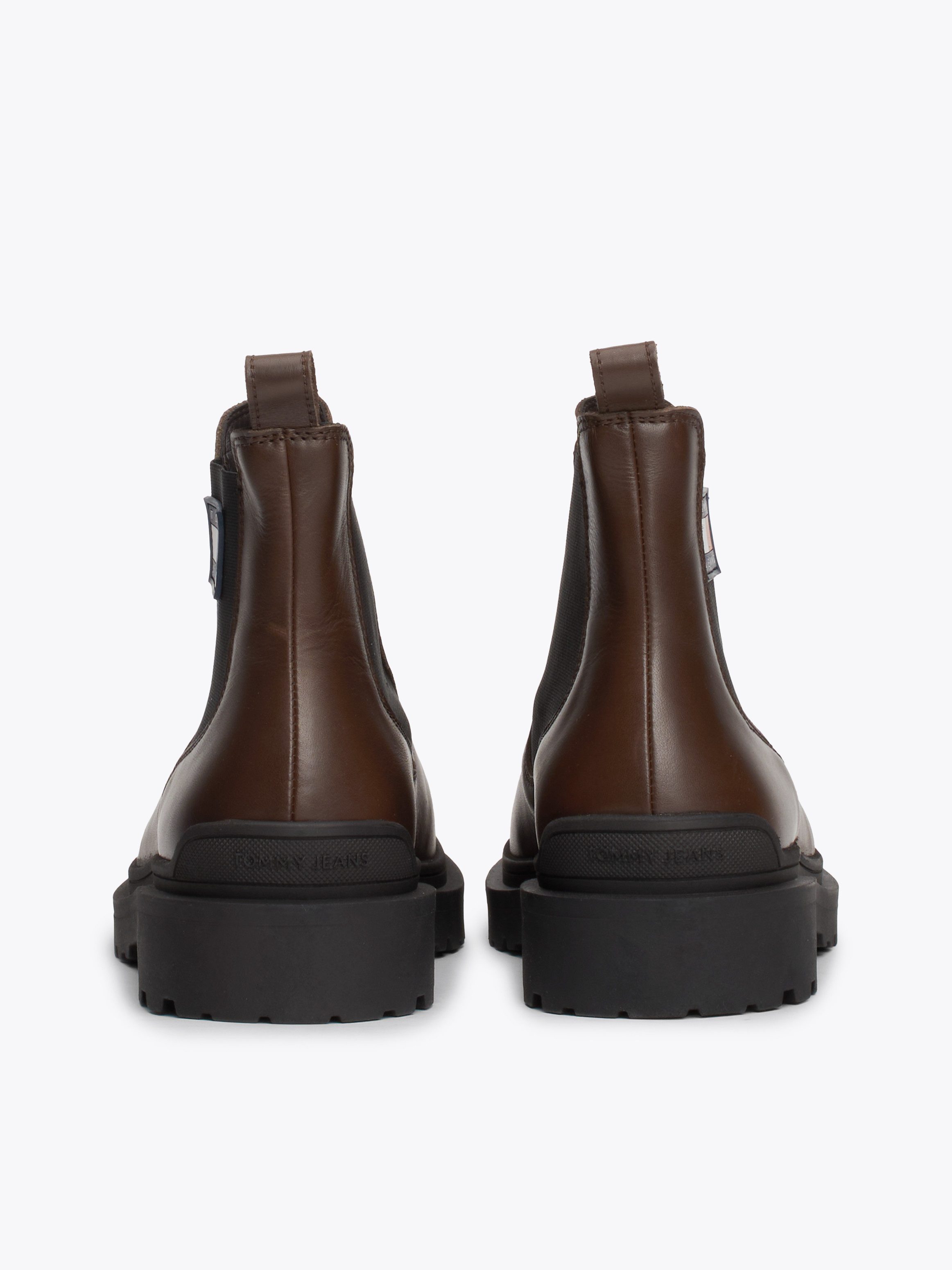 TOMMY JEANS Chelsea-boots TJM LEATHER CHELSEA BOOT hakken, zakelijke mode, instaplaarzen, enkellaars, breedte g