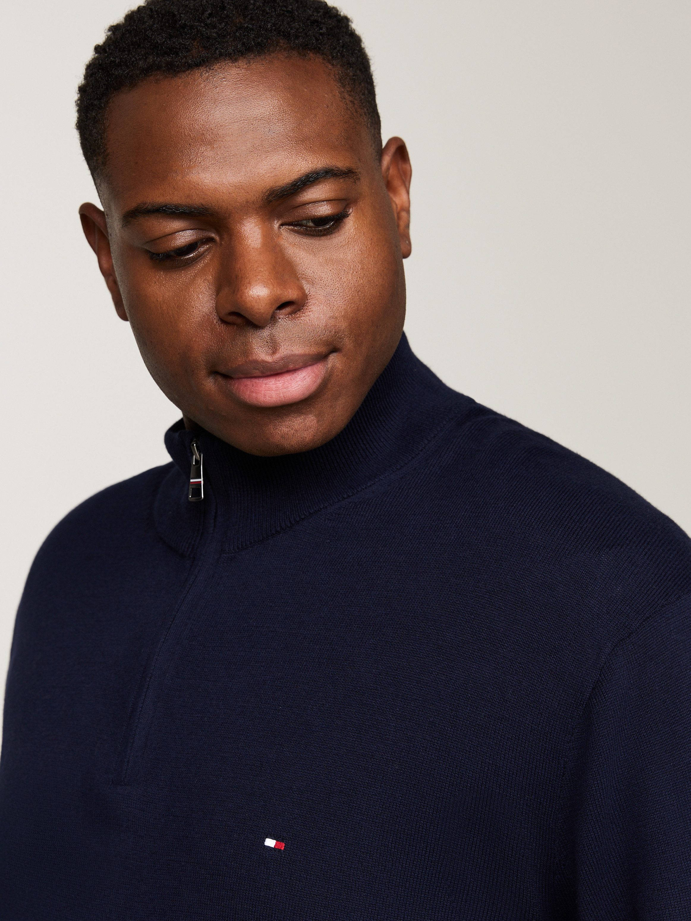 Tommy Hilfiger Schipperstrui BT-PIMA ORG CTN CASHMERE ZMOCK-B