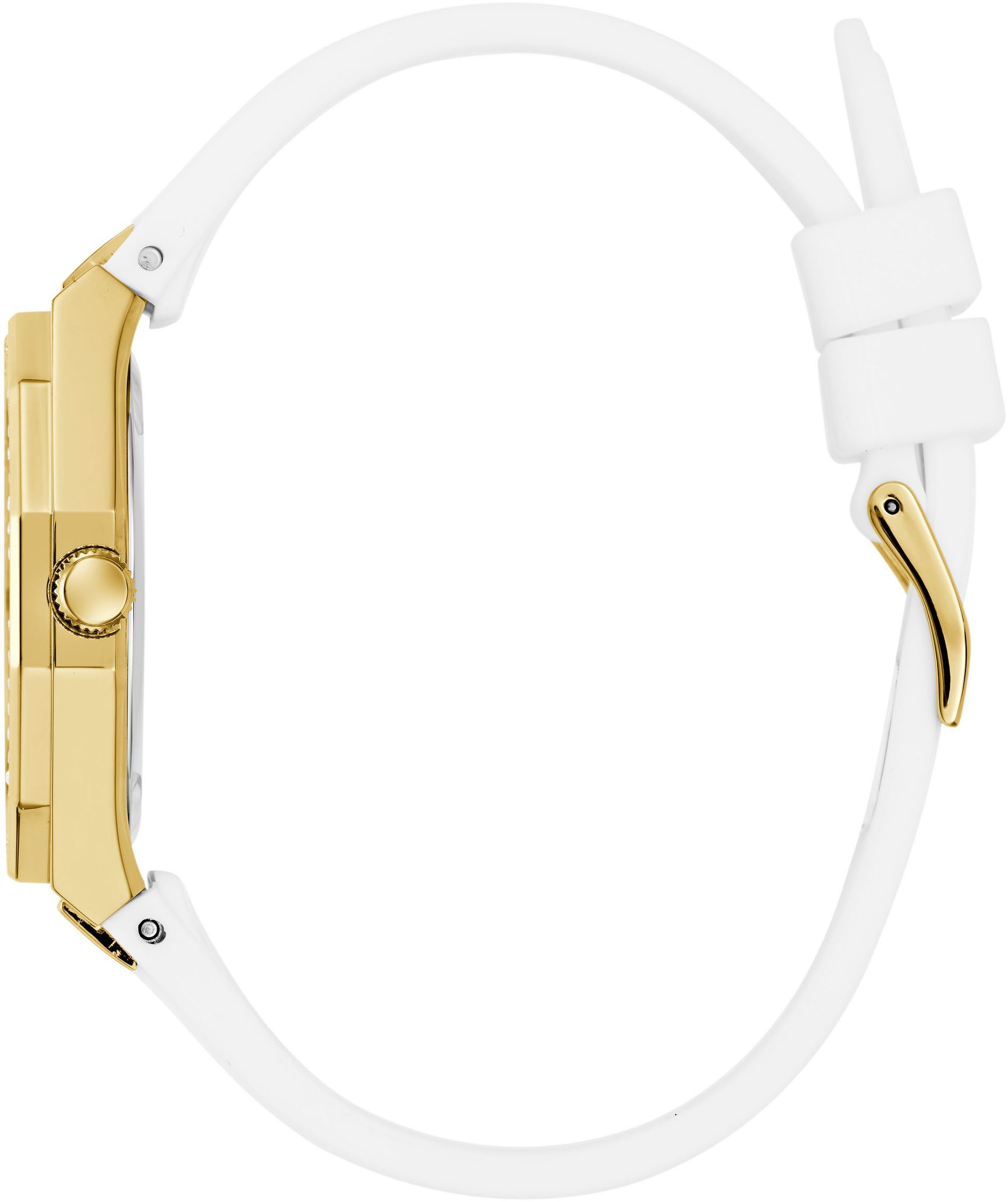 Guess Kwartshorloge Desire Horloge, dameshorloge, kristallen, mineraalglas, stalen band