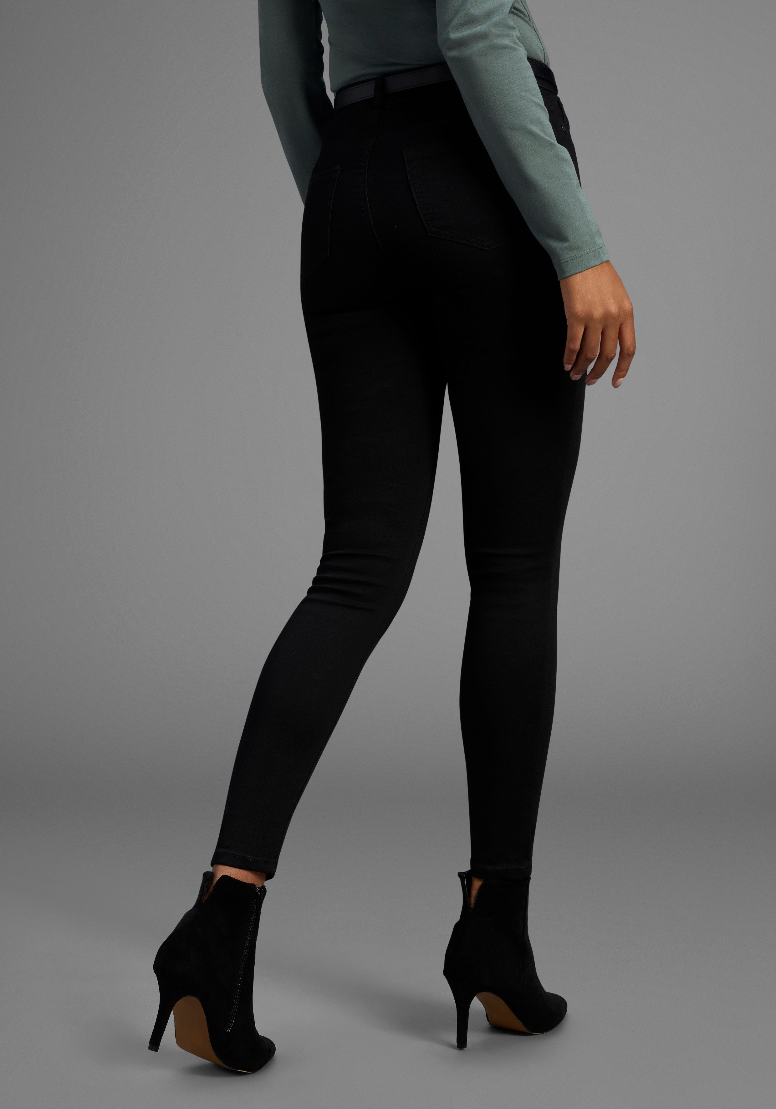 Arizona Skinny fit jeans Ultra Stretch extra-strak gesneden pasvorm, modieuze used-wassing